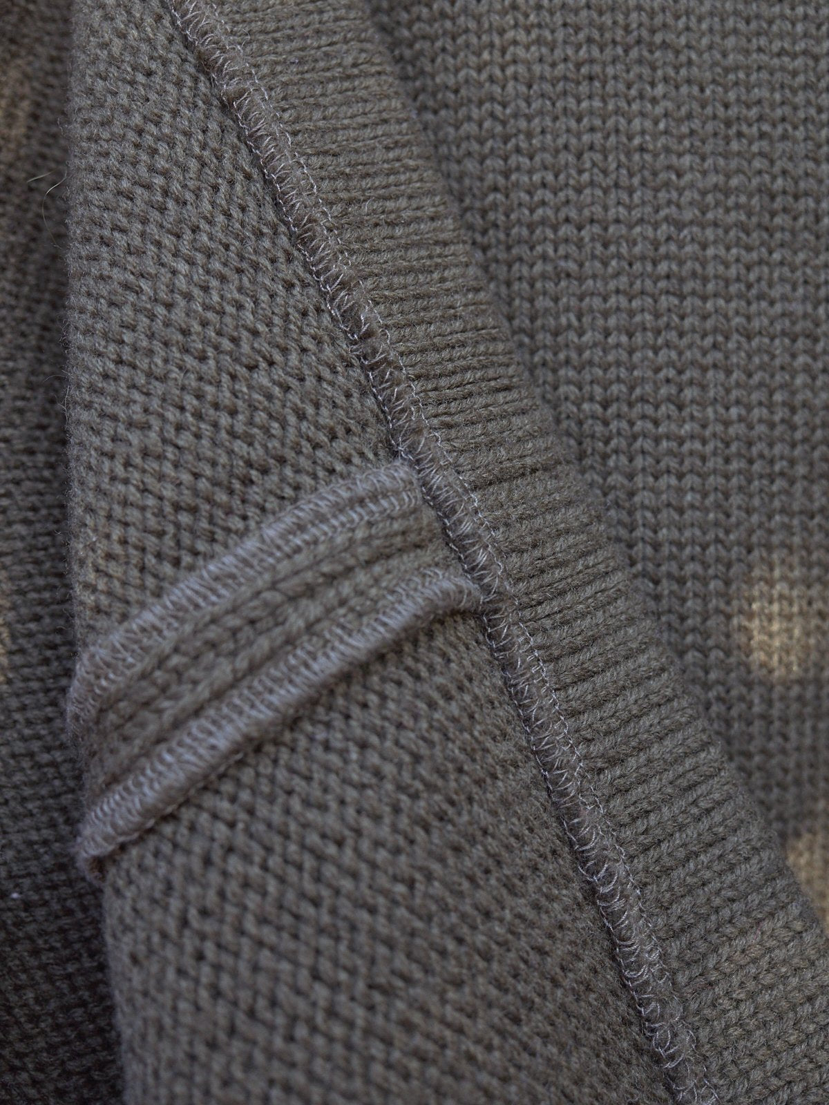 Tricot Comme des Garcons 1996 khaki brown wool heavy knit coat - womens M S