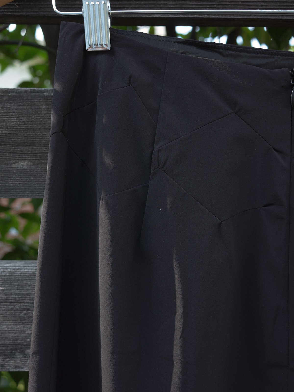 Jil Sander black polyester blend diamond detail skirt - womens 34