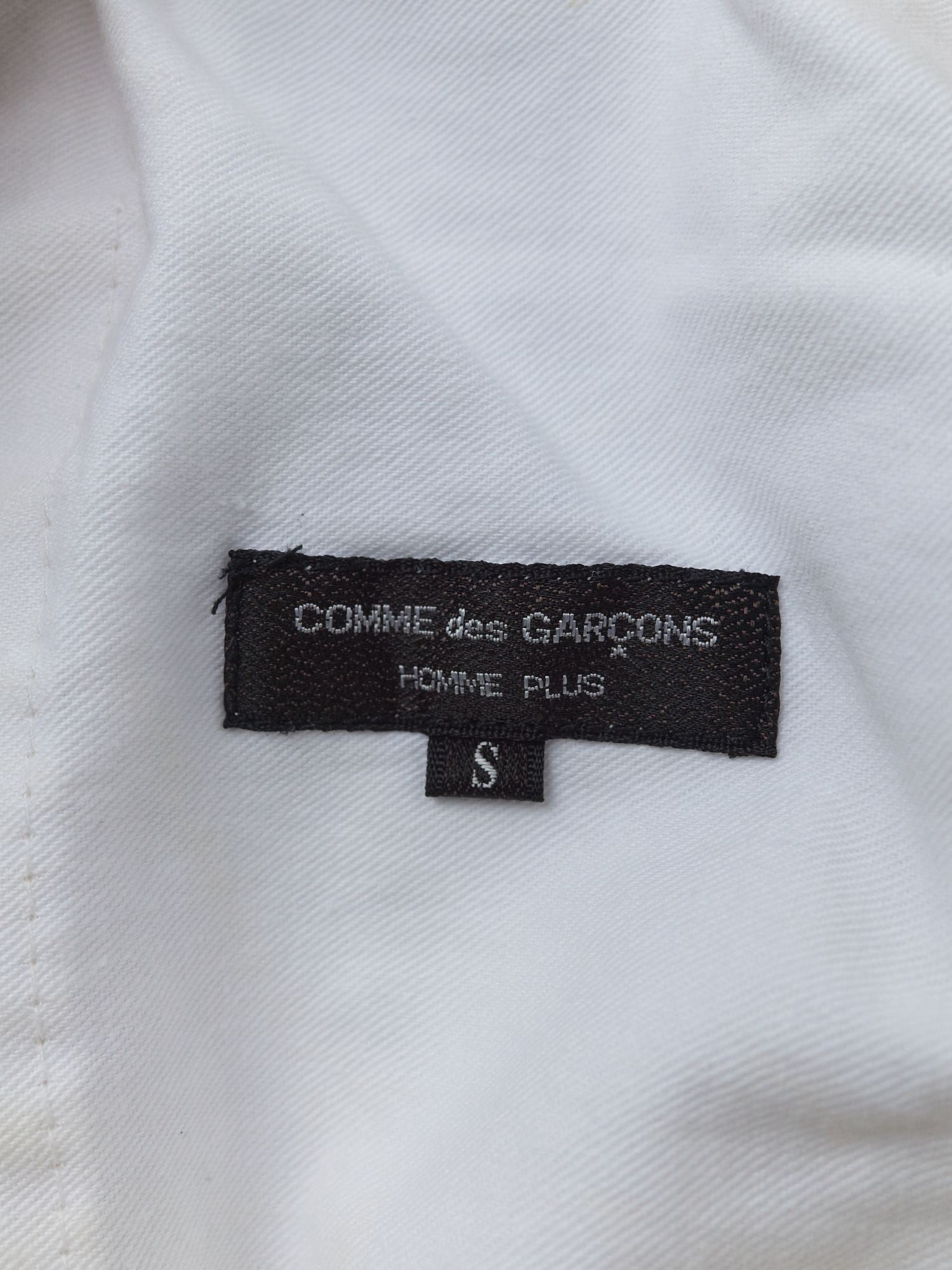 Comme des Garcons Homme Plus 1997 off white silk elastic waist trousers - mens S