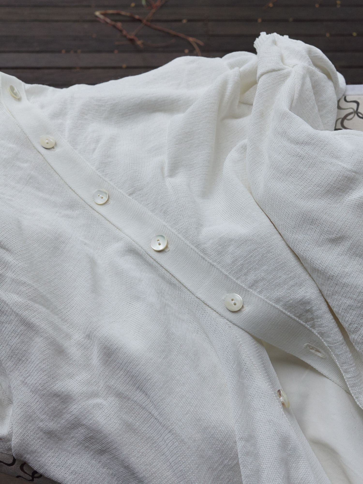 Tricot Comme des Garcons 1997 white layered short sleeve cardigan dress - sz S M