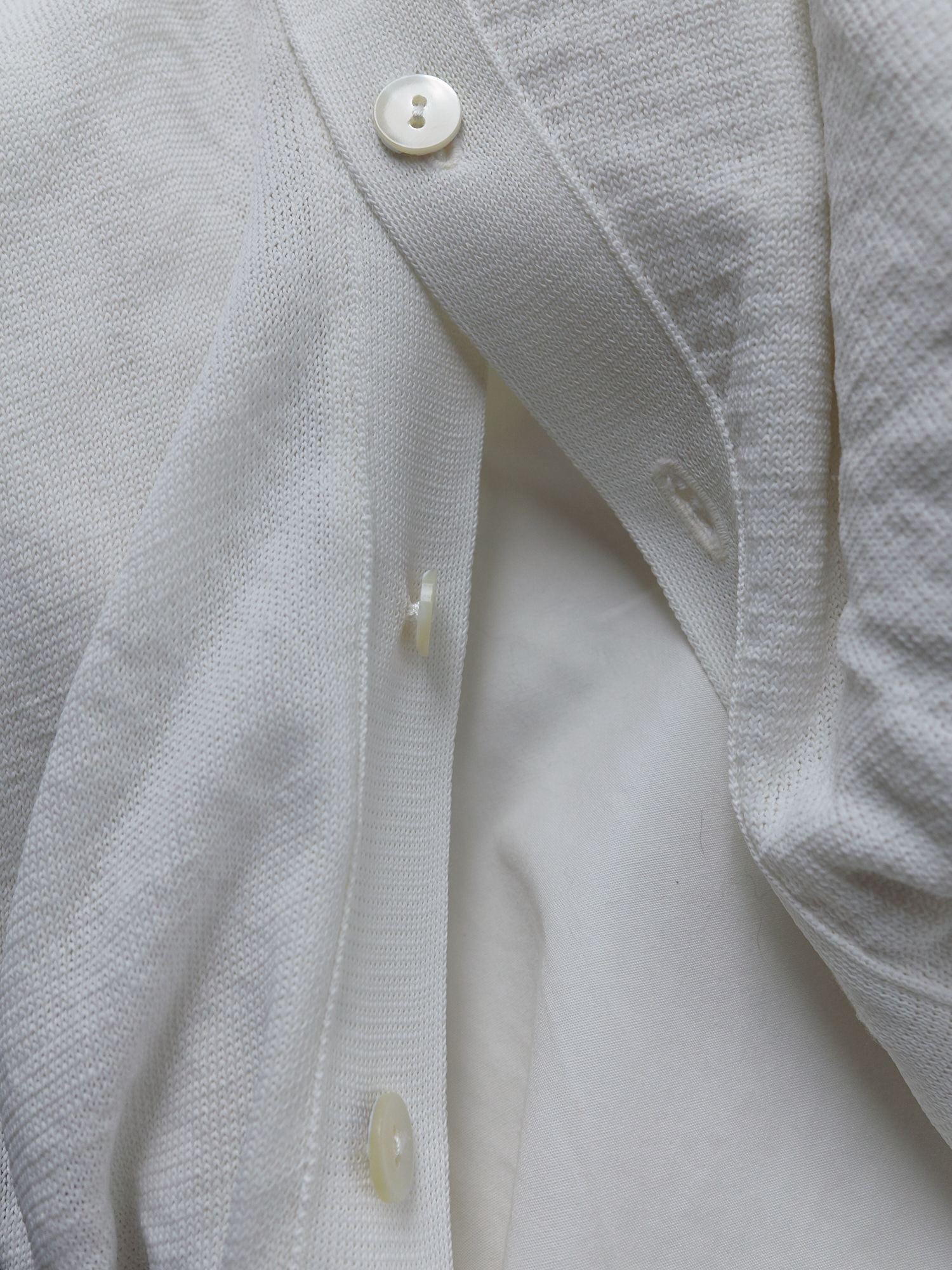 Comme des Garcons 1997 white layered short sleeve cardigan dress