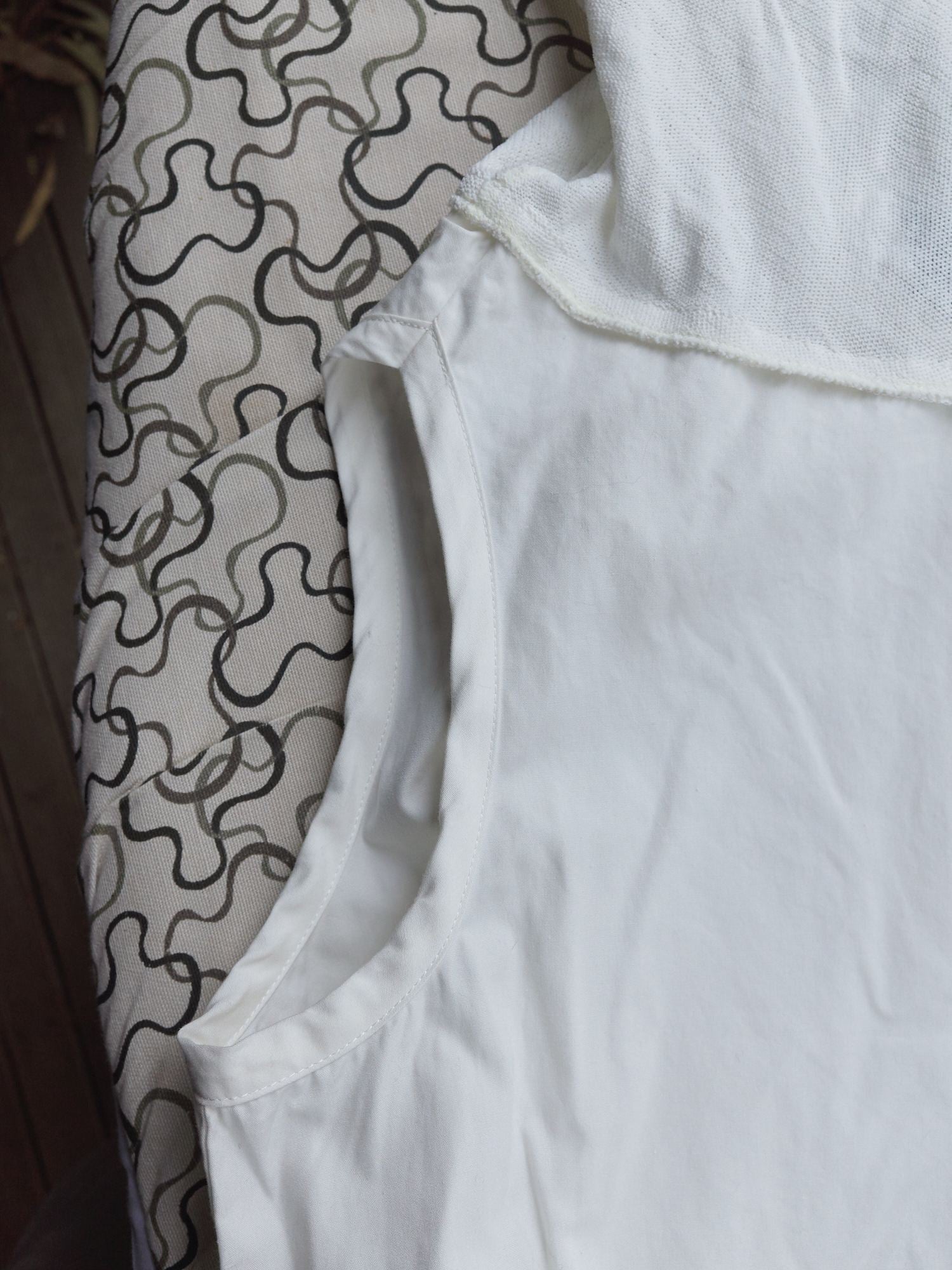 Comme des Garcons 1997 white layered short sleeve cardigan dress