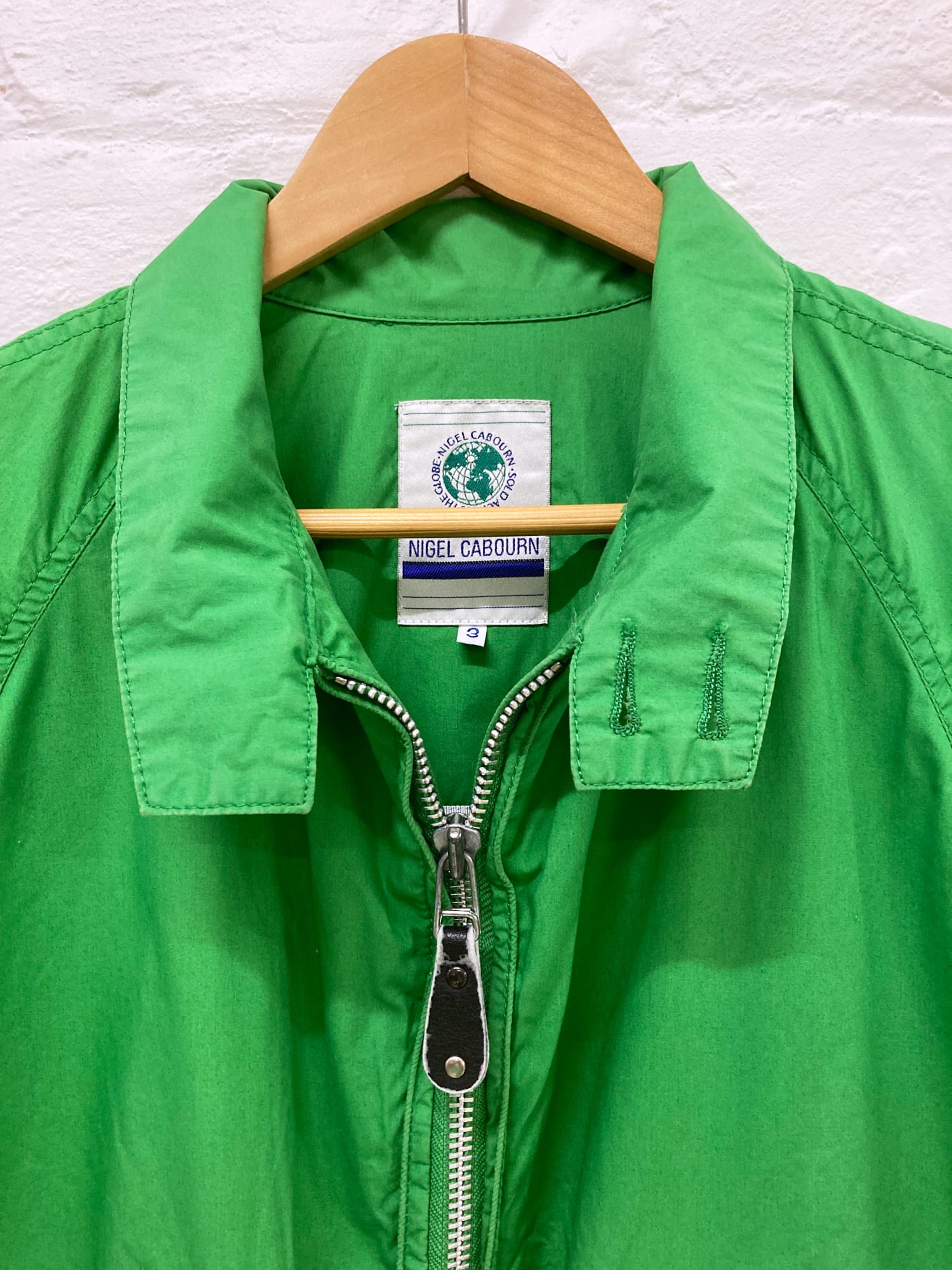 Nigel Cabourn 1990s green cotton double pocket bomber jacket