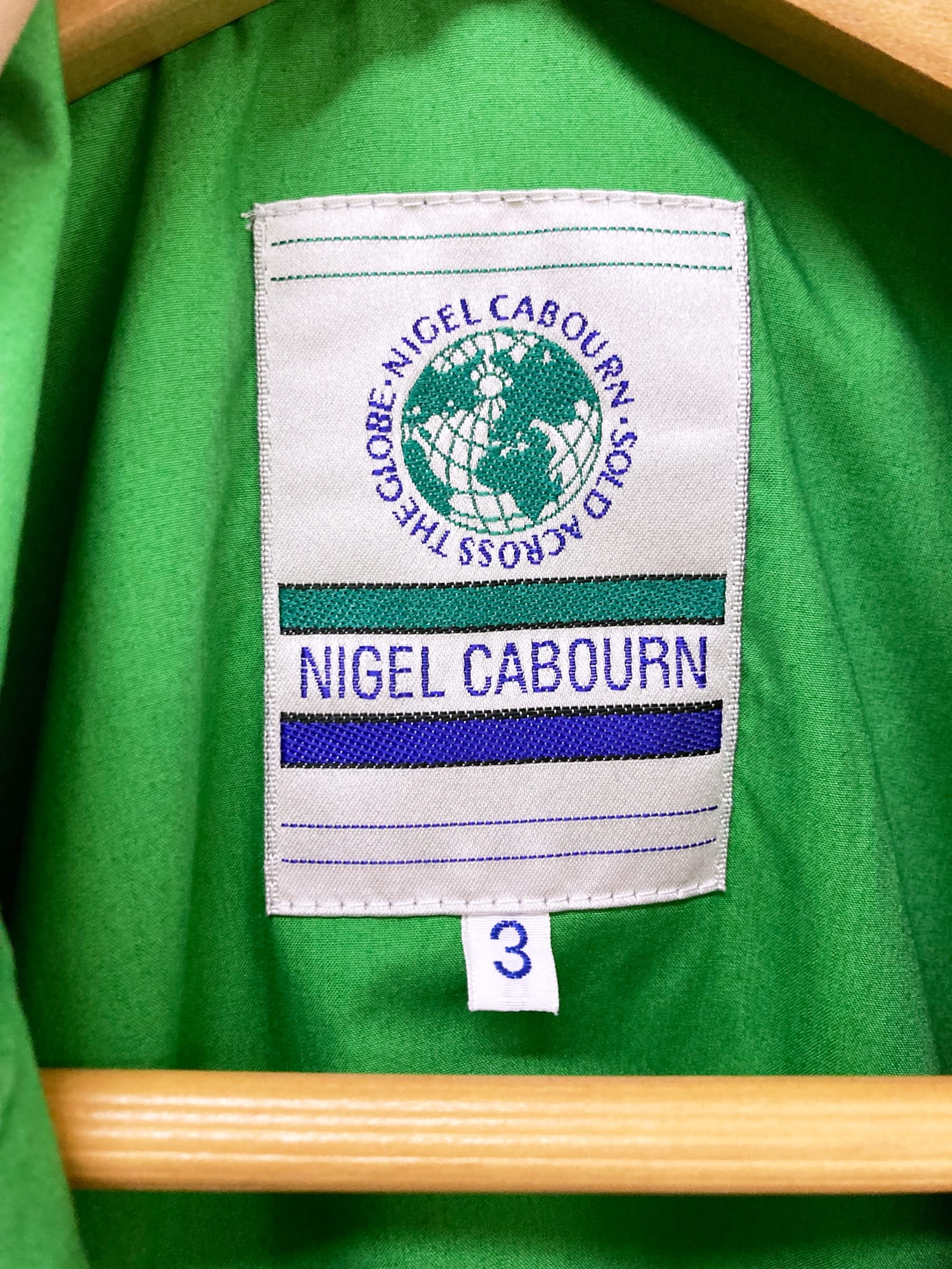 Nigel Cabourn 1990s green cotton double pocket bomber jacket