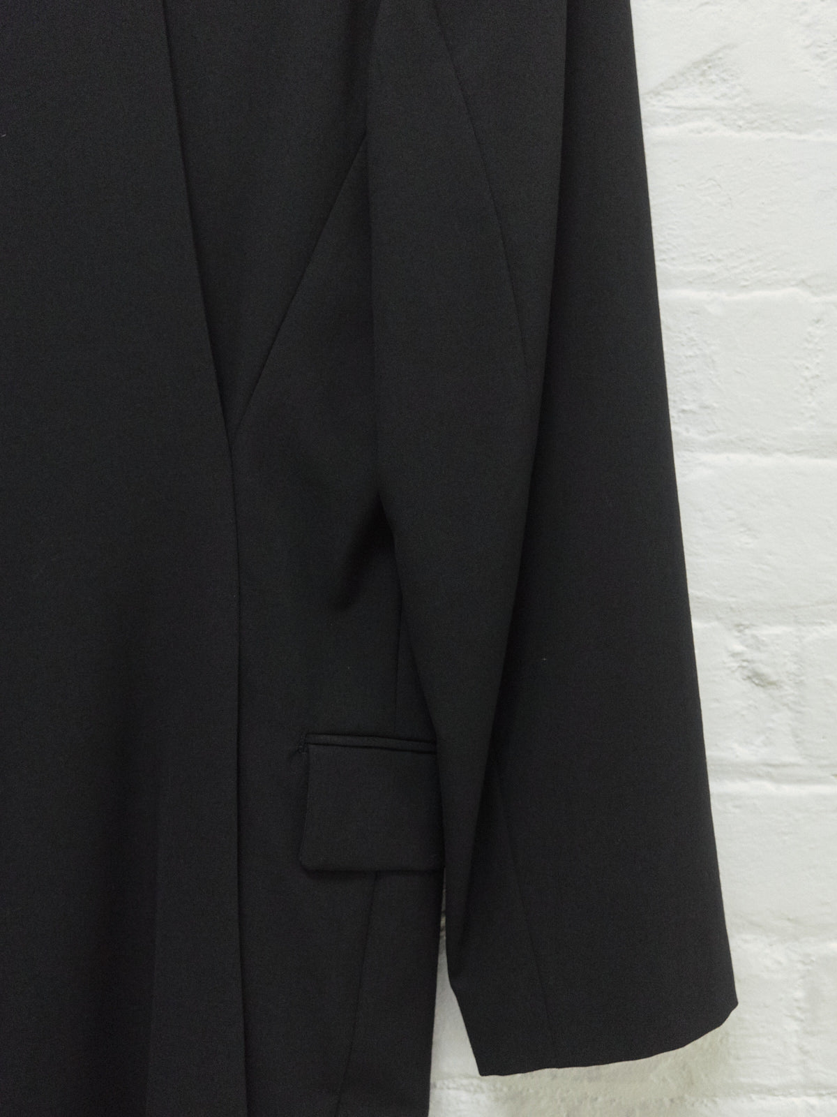 Comme des Garcons AW1992 black wool back tuck 3 button coat - womens M S
