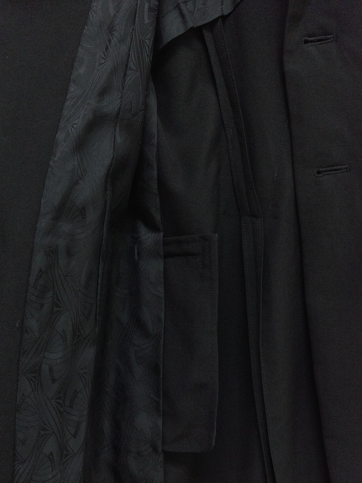 Comme des Garcons AW1992 black wool back tuck 3 button coat - womens M S