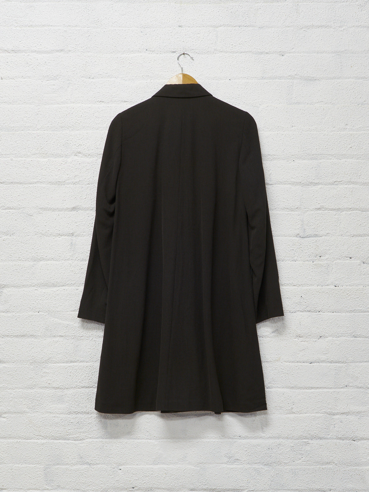 Dries Van Noten brown wool rayon covered zip coat - womens 36