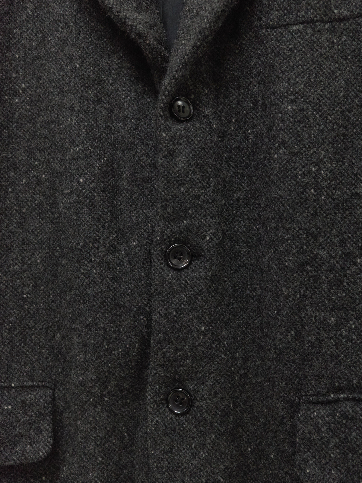Comme des Garcons Homme 2003 grey boiled wool 3 button blazer - mens S M