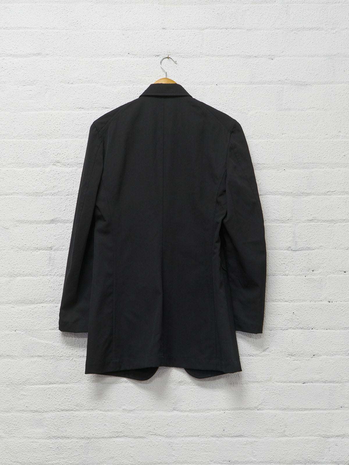 Comme des Garcons 1997 black wool peak lapel patch pocket blazer - womens S M