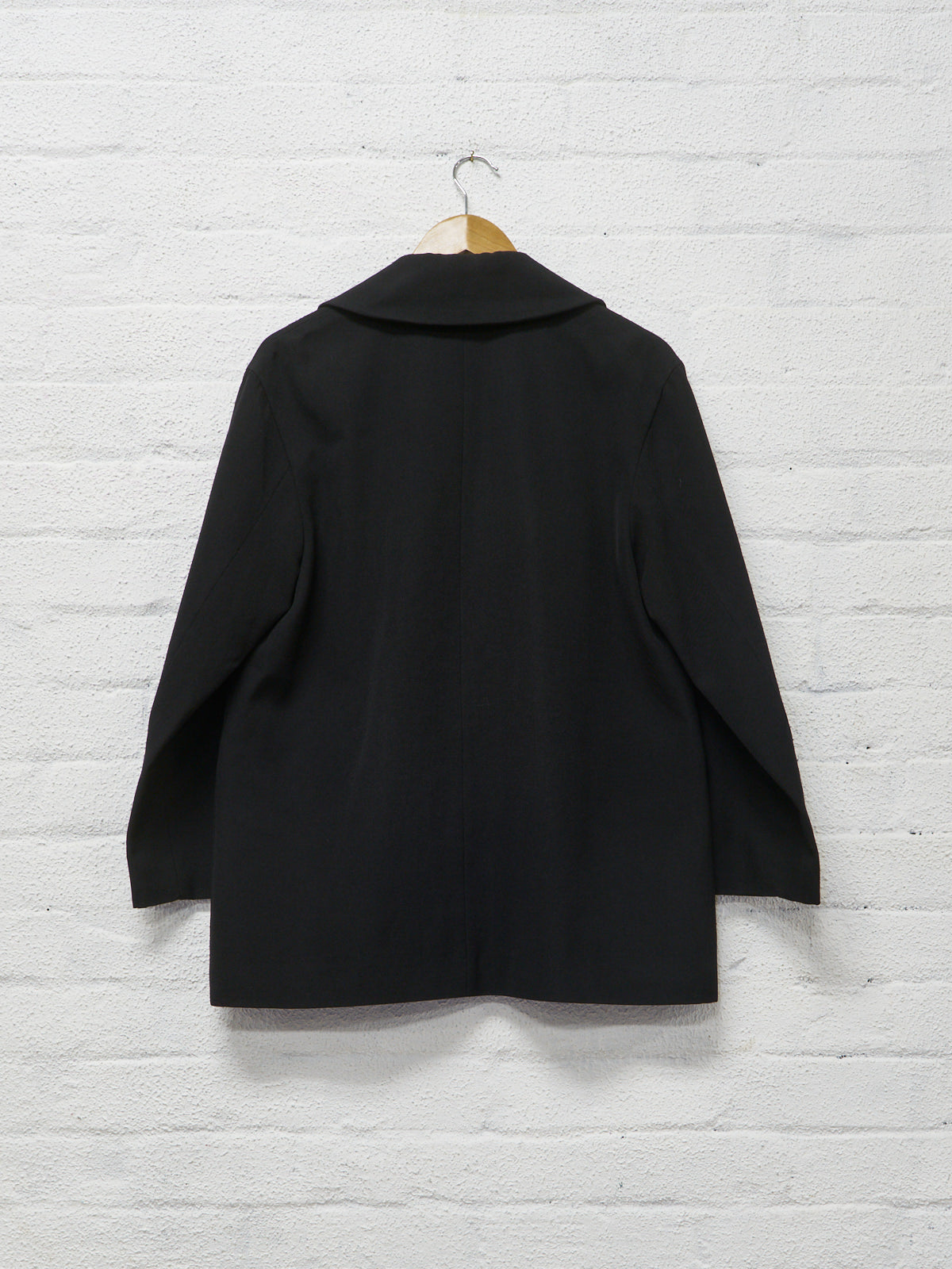 Tricot comme des garcons 1990s black wool gabardine boxy double