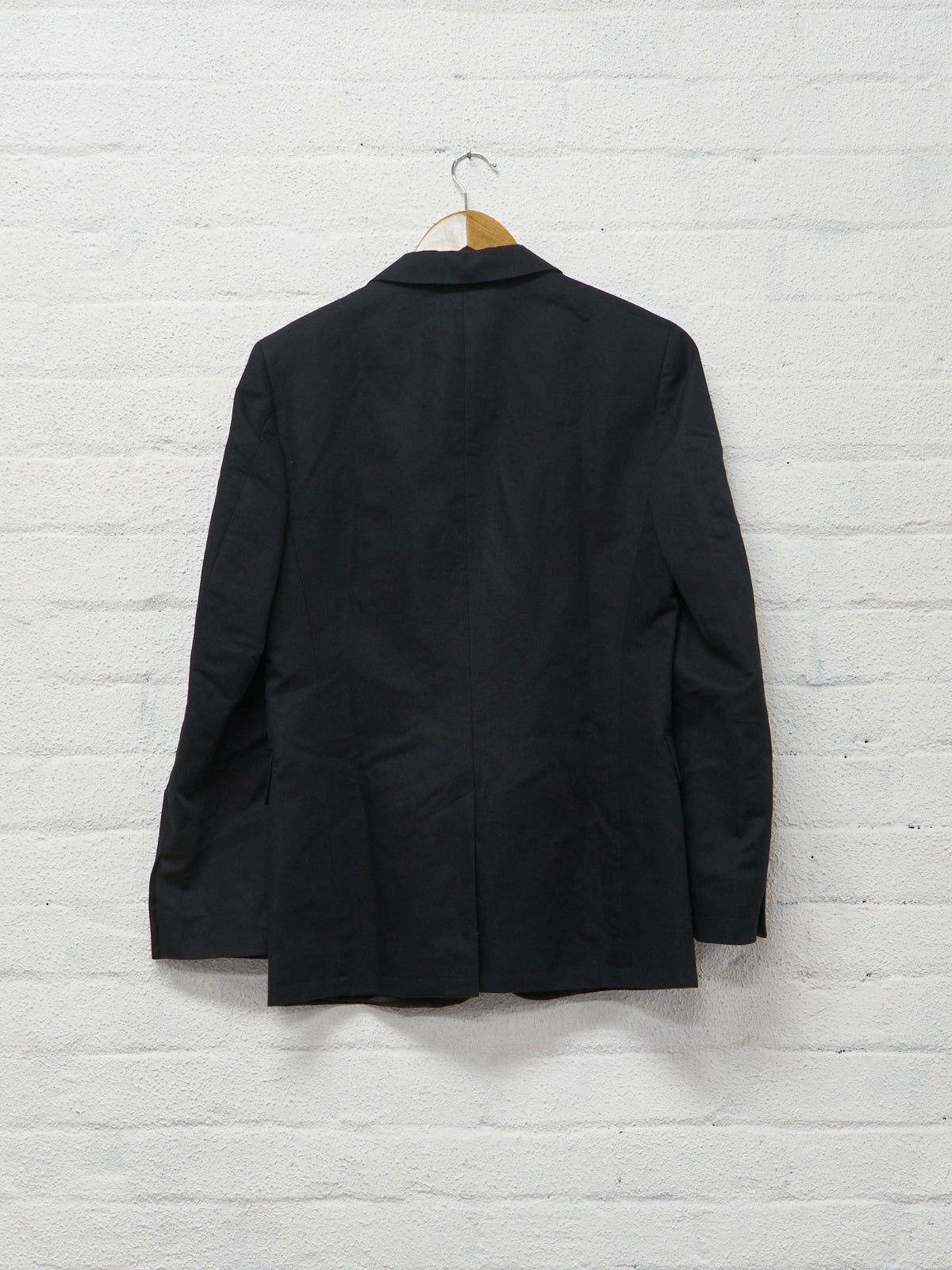 Dries Van Noten 2010 black cotton linen 3 button blazer - size 48 / S-M