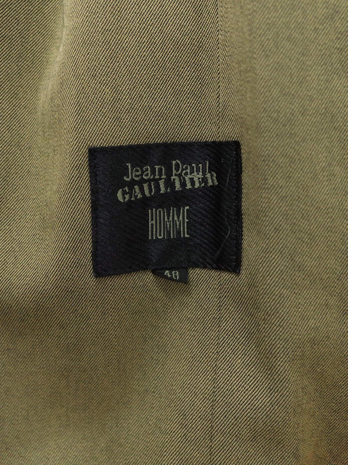 Jean Paul Gaultier Homme tan open side seam covered placket coat - mens 48