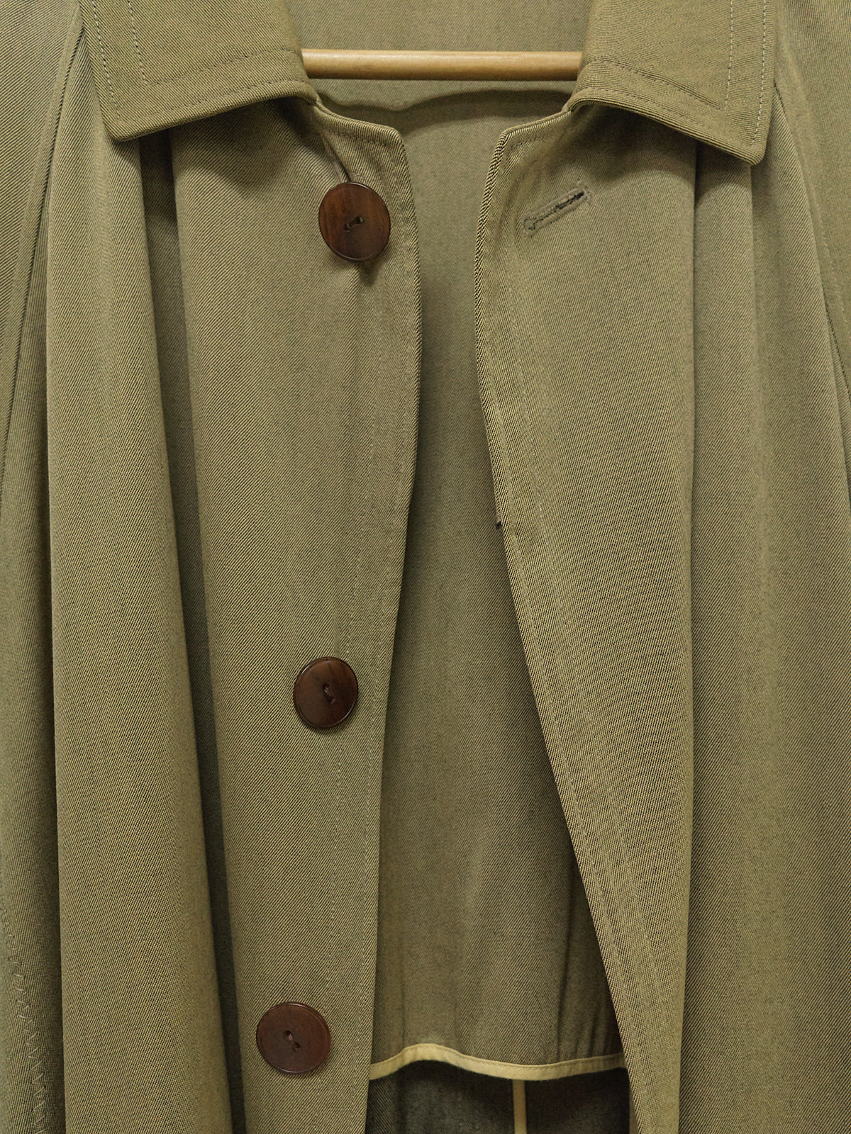 Jean Paul Gaultier Homme tan open side seam covered placket coat - mens 48