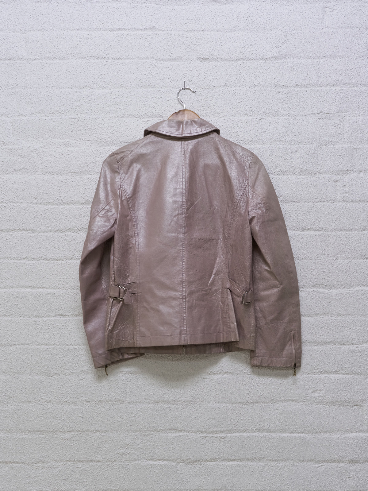 APC A/W 1994 dusty pink leather zip jacket – Filter store