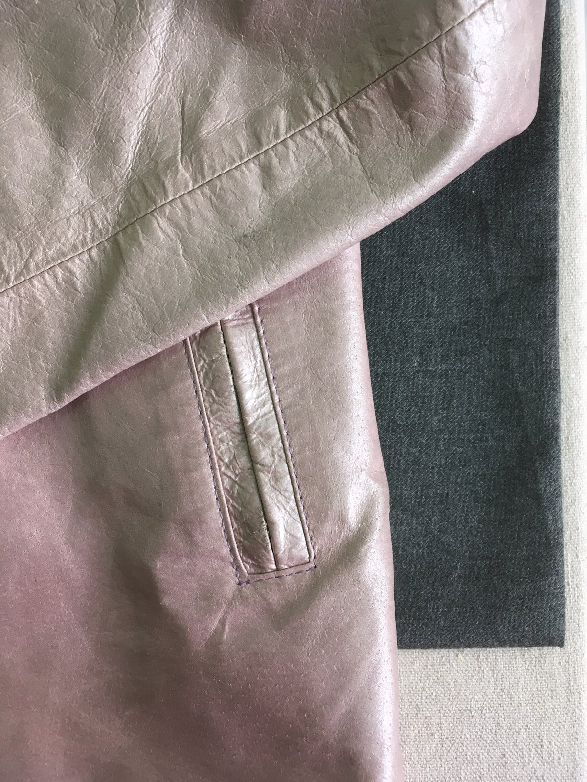 APC A/W 1994 dusty pink leather zip jacket – Filter store