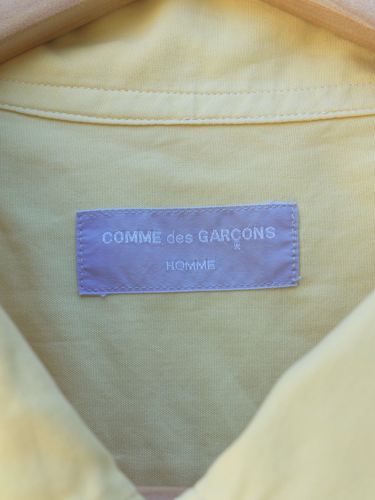 Comme Des Garcons Homme 1990s yellow oversized short sleeve shirt - M L XL
