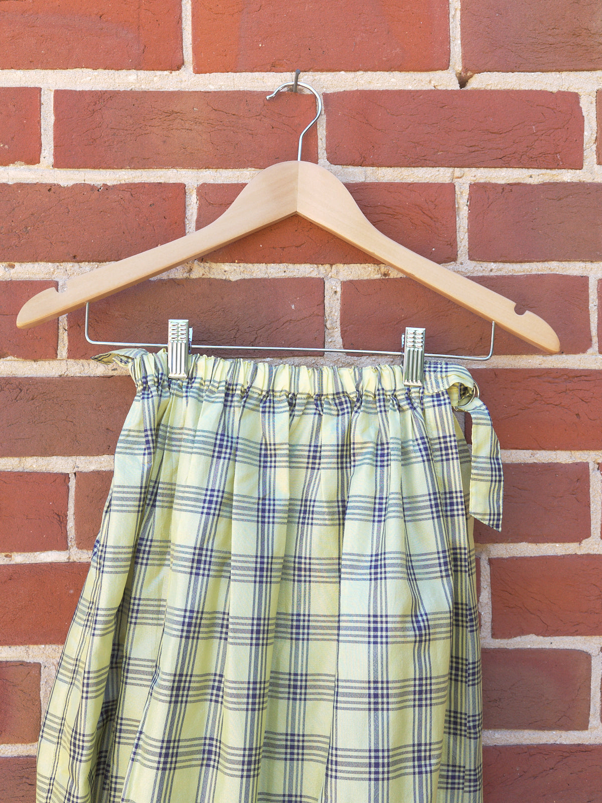 Comme des garcons 1980s yellow polyester check skirt suit