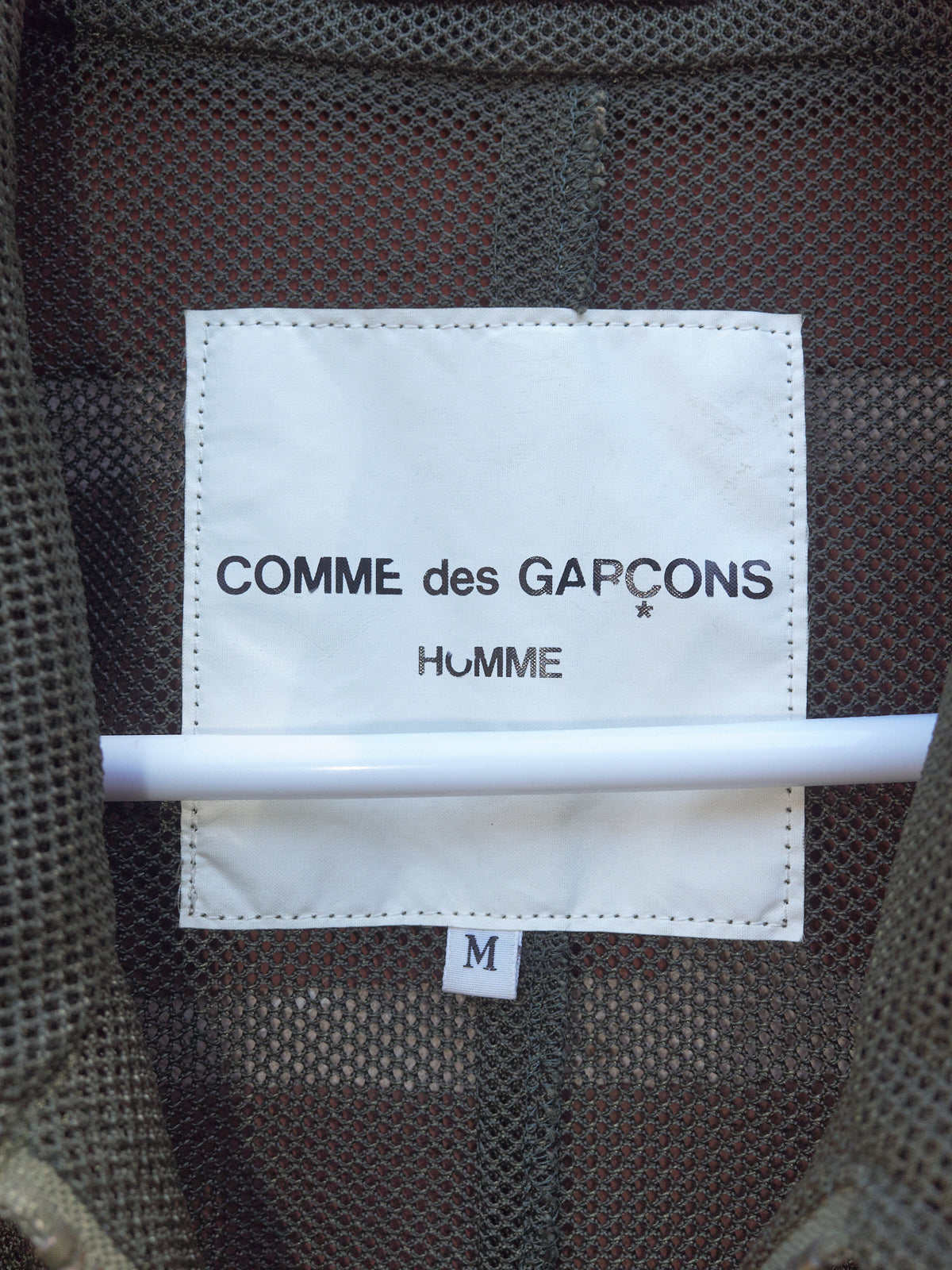 comme des garcons homme polyester mesh zip jacket SS 1996