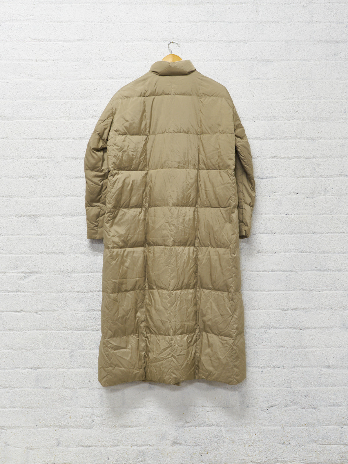 Issey Miyake beige high neck down puffer coat size M