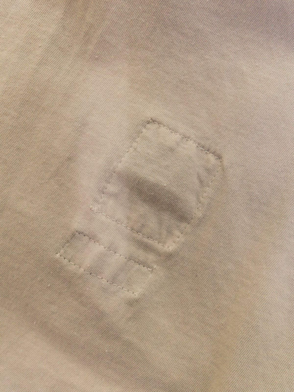 Rick Owens DRKSHDW beige ("pearl") cotton paneled tshirt - mens S
