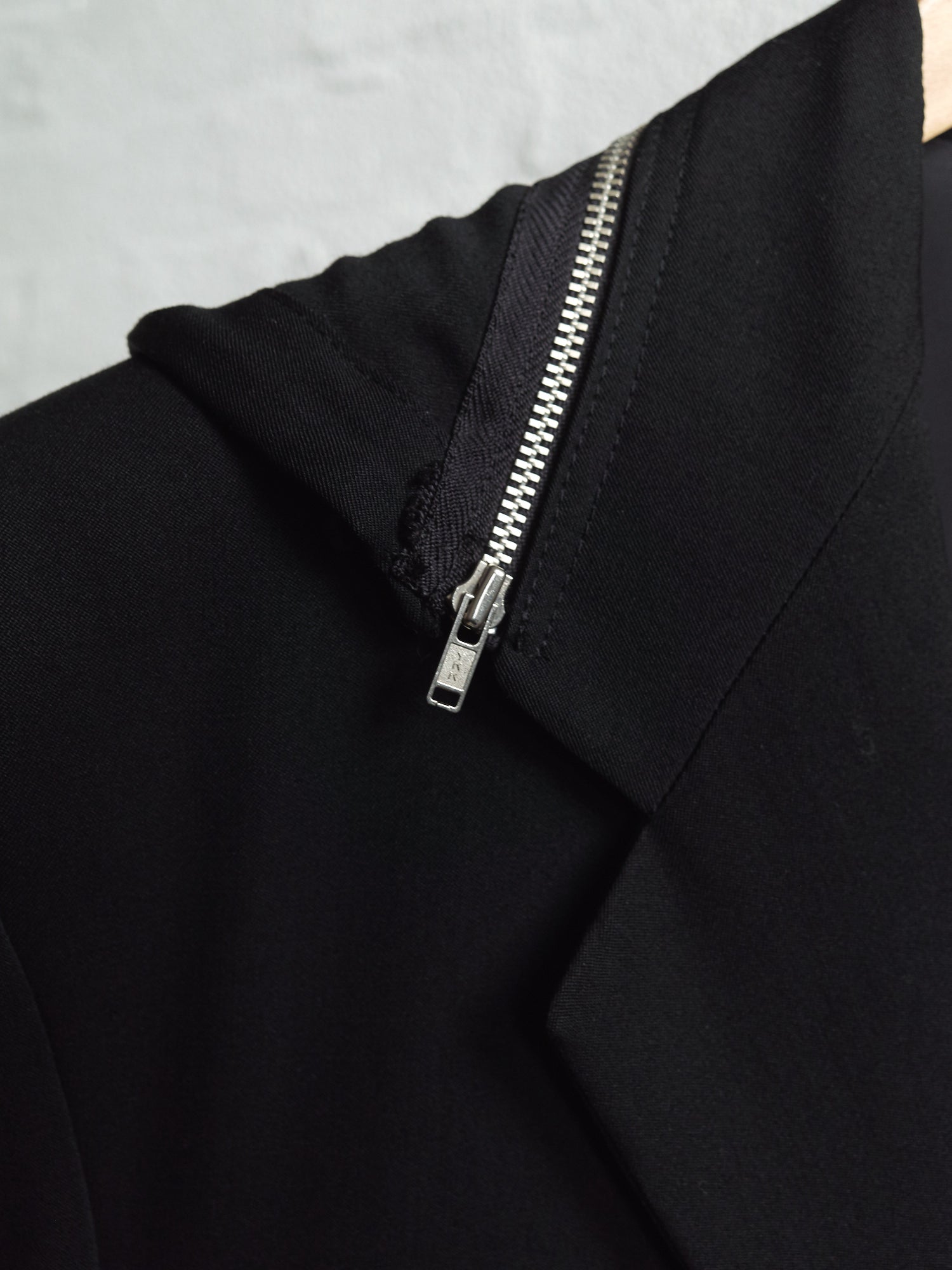 Comme des Garcons Homme 1991 black wool zipped hood three button suit - mens S