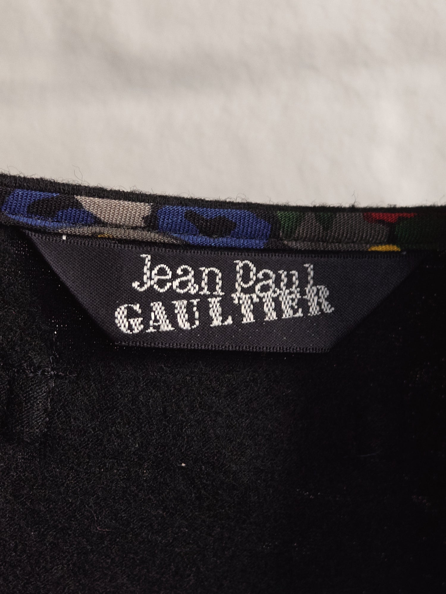 Jean Paul Gaultier 80s-90s multicoloured face print vest skirt set - sz M L