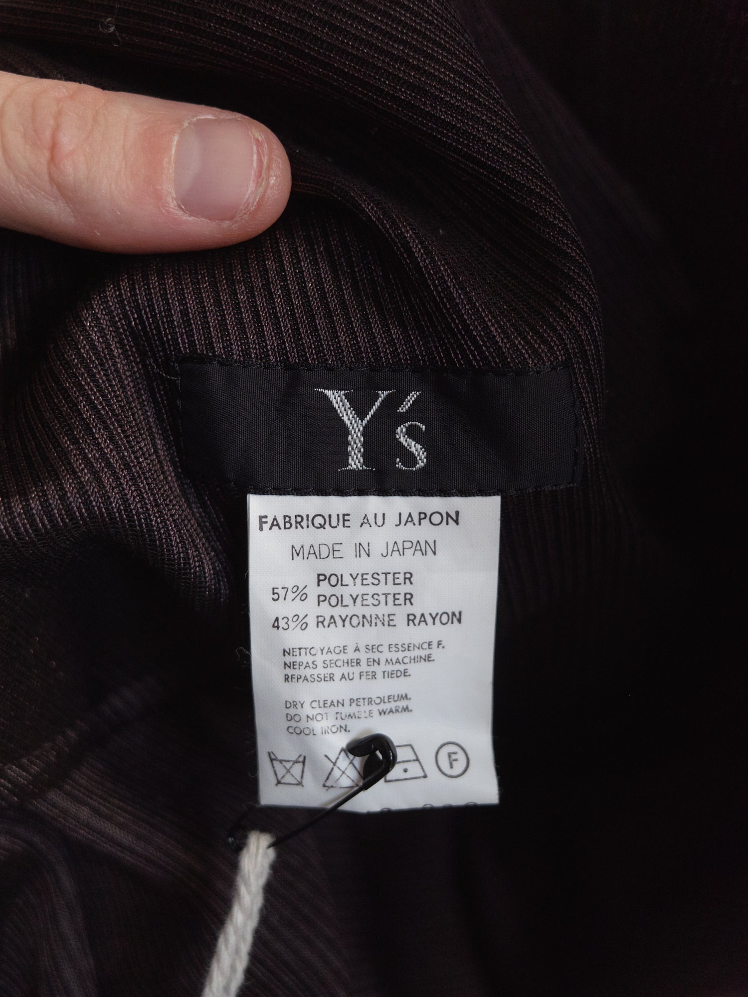 Y's Yohji Yamamoto AW1999 black poly rayon short sleeve maxi dress - approx M L
