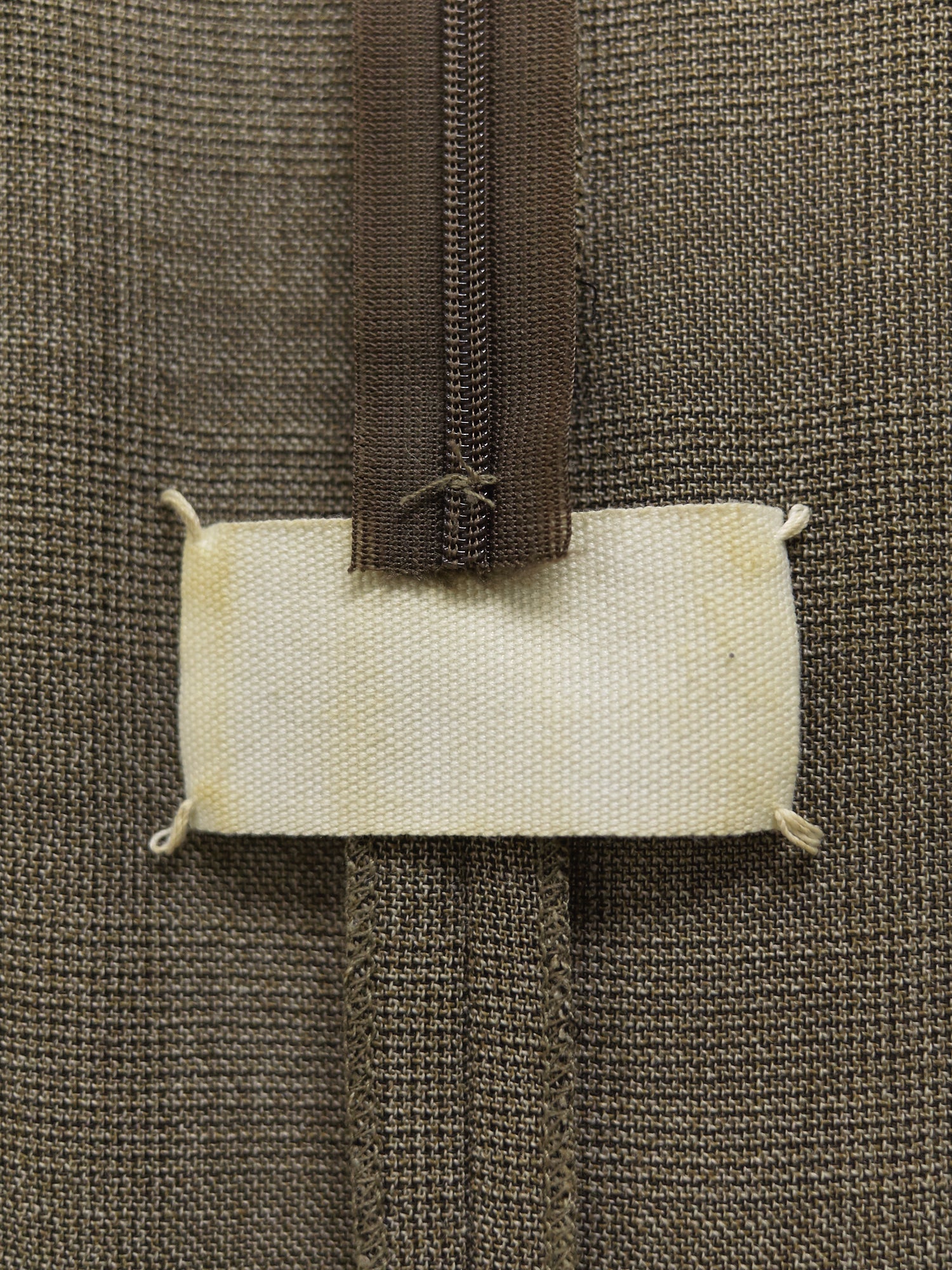 Maison Martin Margiela SS2001 brown wool check facing detail sleeveless dress 38