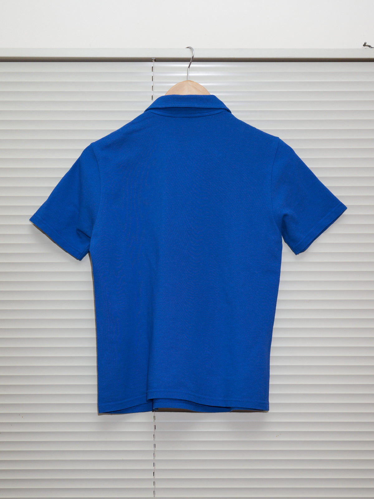 Jun Men 1980s blue cotton zip neck polo shirt - mens XS S