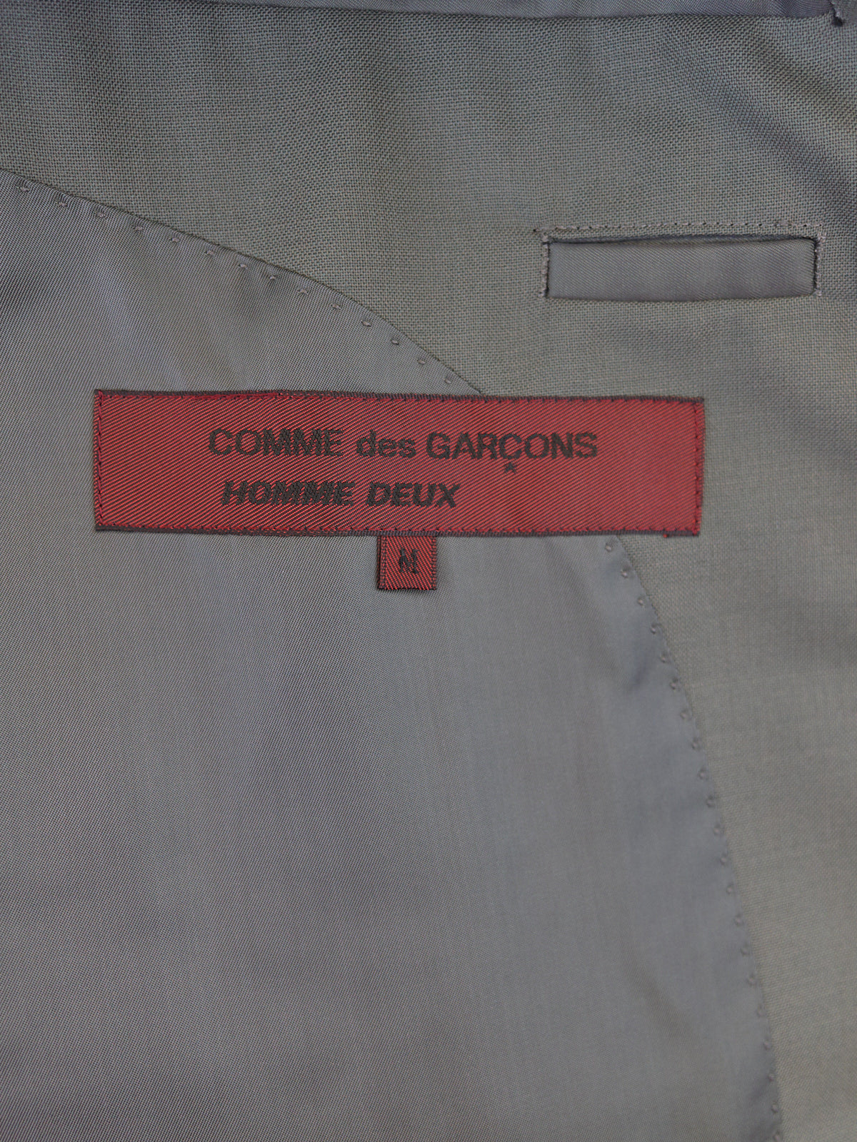 Comme des Garcons Homme Deux olive wool two button blazer - mens M S