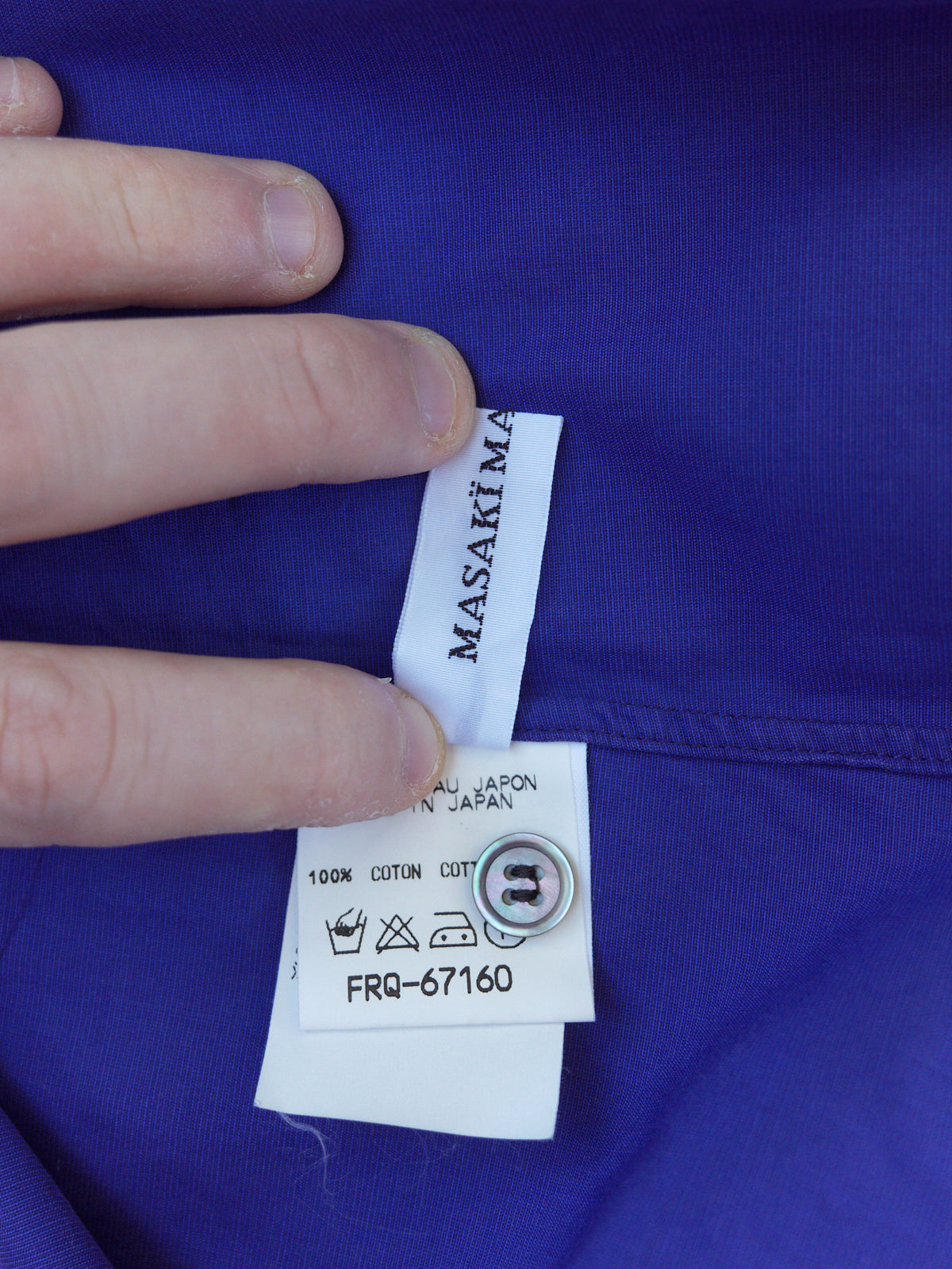 Masaki matsushima 1990s blue cotton shirt – Filter store