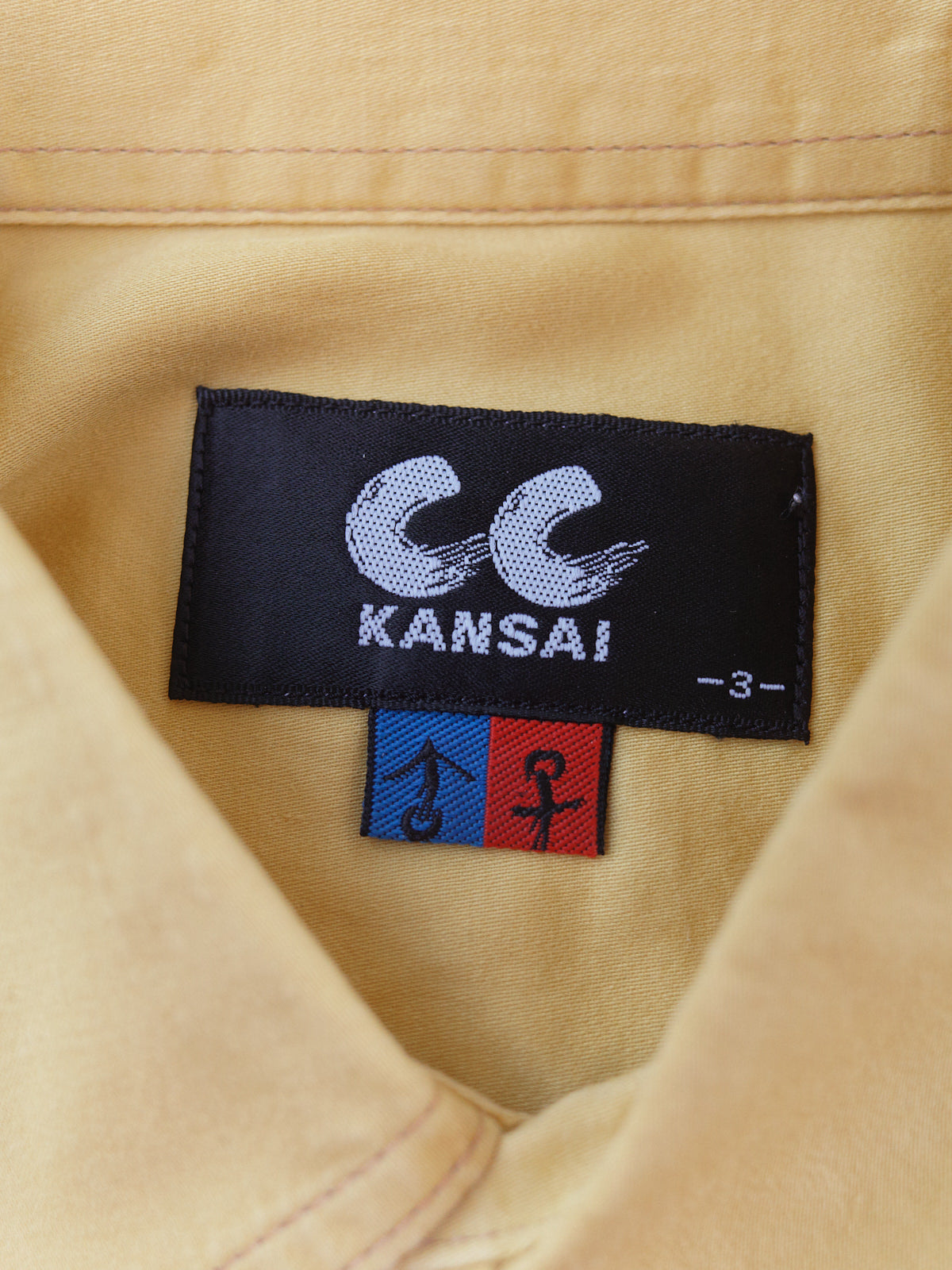 CC kansai yamamoto 1990s yellow cotton logo reflector patch shirt
