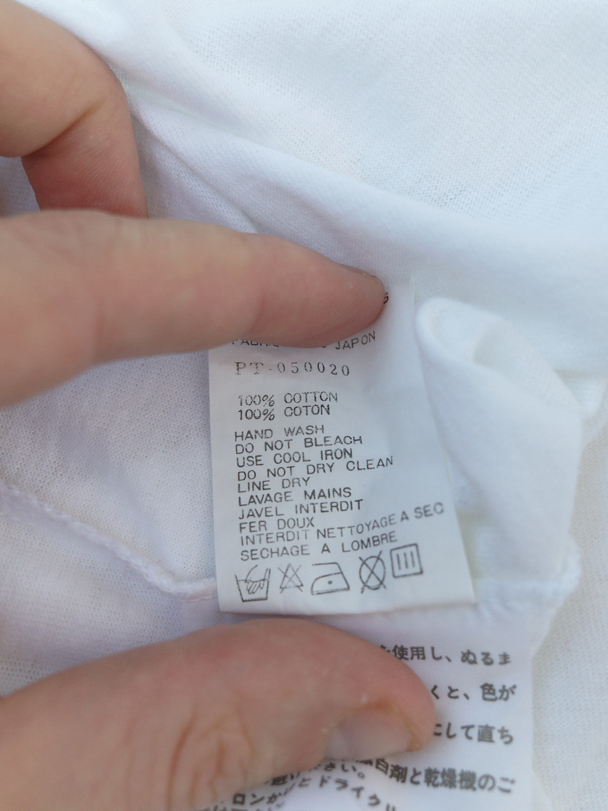 Comme des garcons homme plus 1992 white leaf motif longsleeve top Filter store