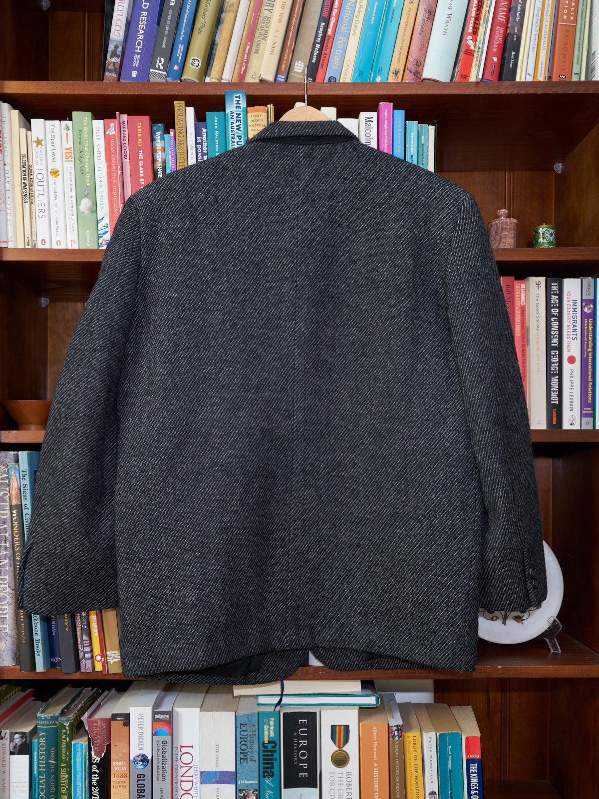 Comme des Garcons Homme 1980s grey heavy wool 4 button jacket mens M