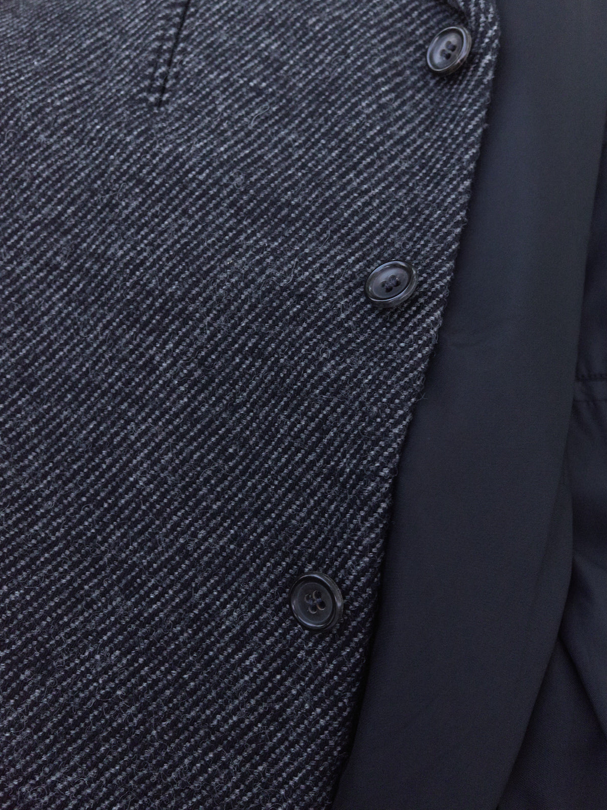Comme des Garcons Homme 1980s grey heavy wool 4 button jacket mens M