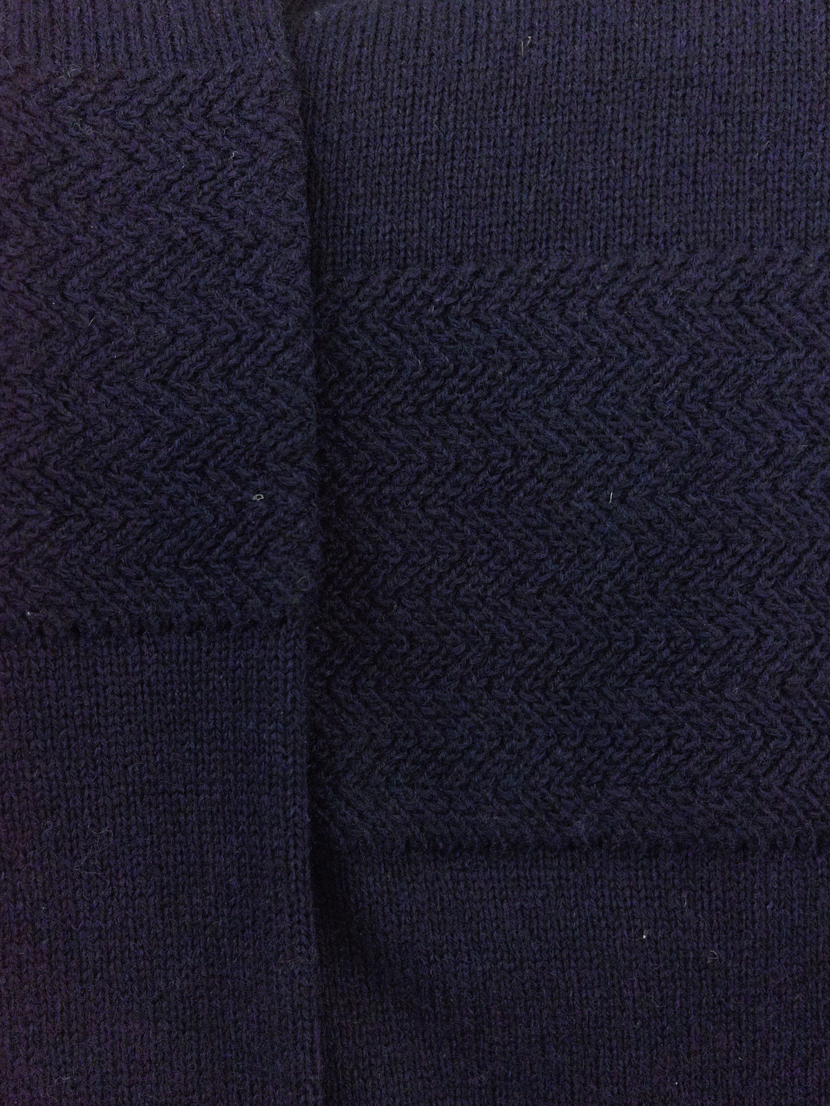Comme des Garcons Homme Plus 1980s navy wool patterned turtleneck jumper - S M