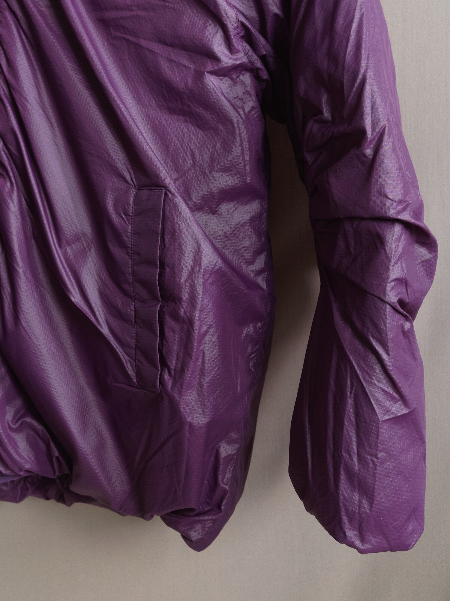 Final home 1990s purple ripstop nylon hooded down jacket – Filter 