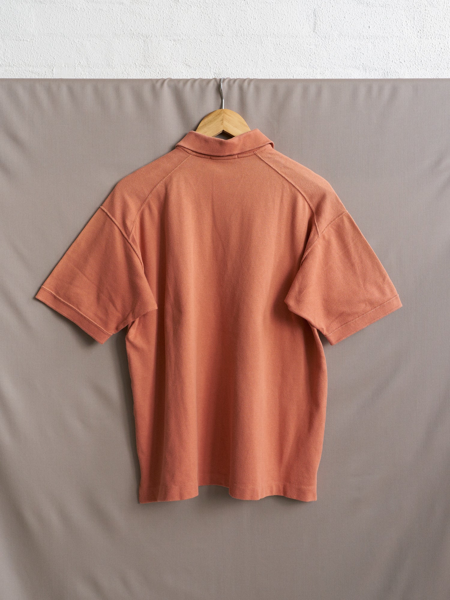 Issey Miyake Design Studio 1990s apricot cotton pique polo shirt - mens L