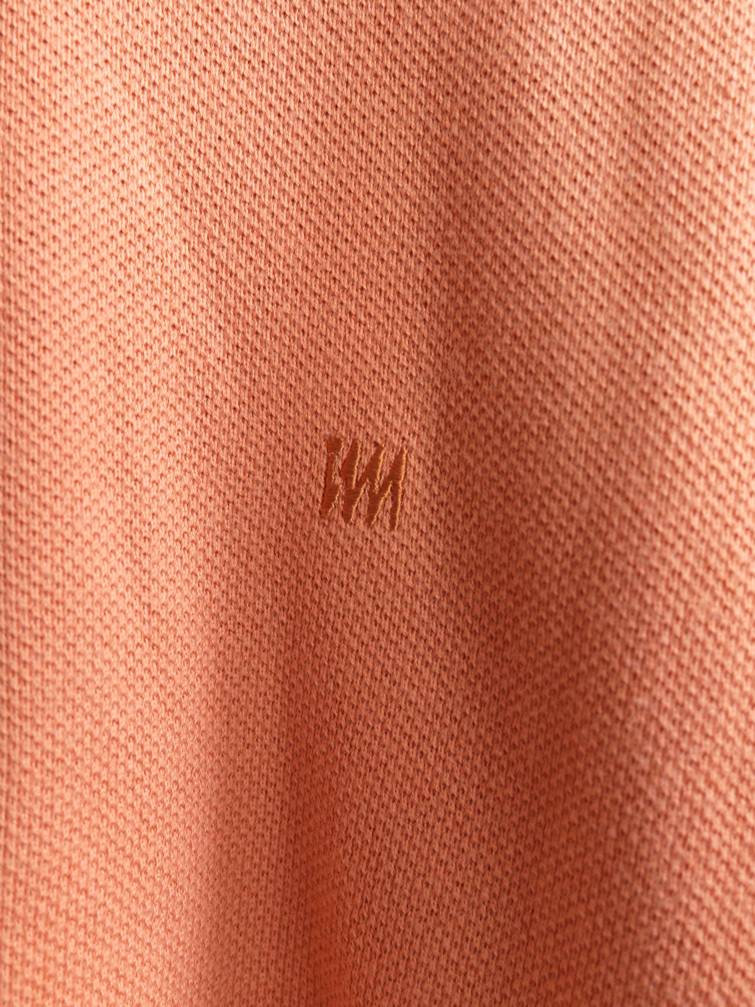 Miyake design studio 1990s apricot cotton pique polo shirt