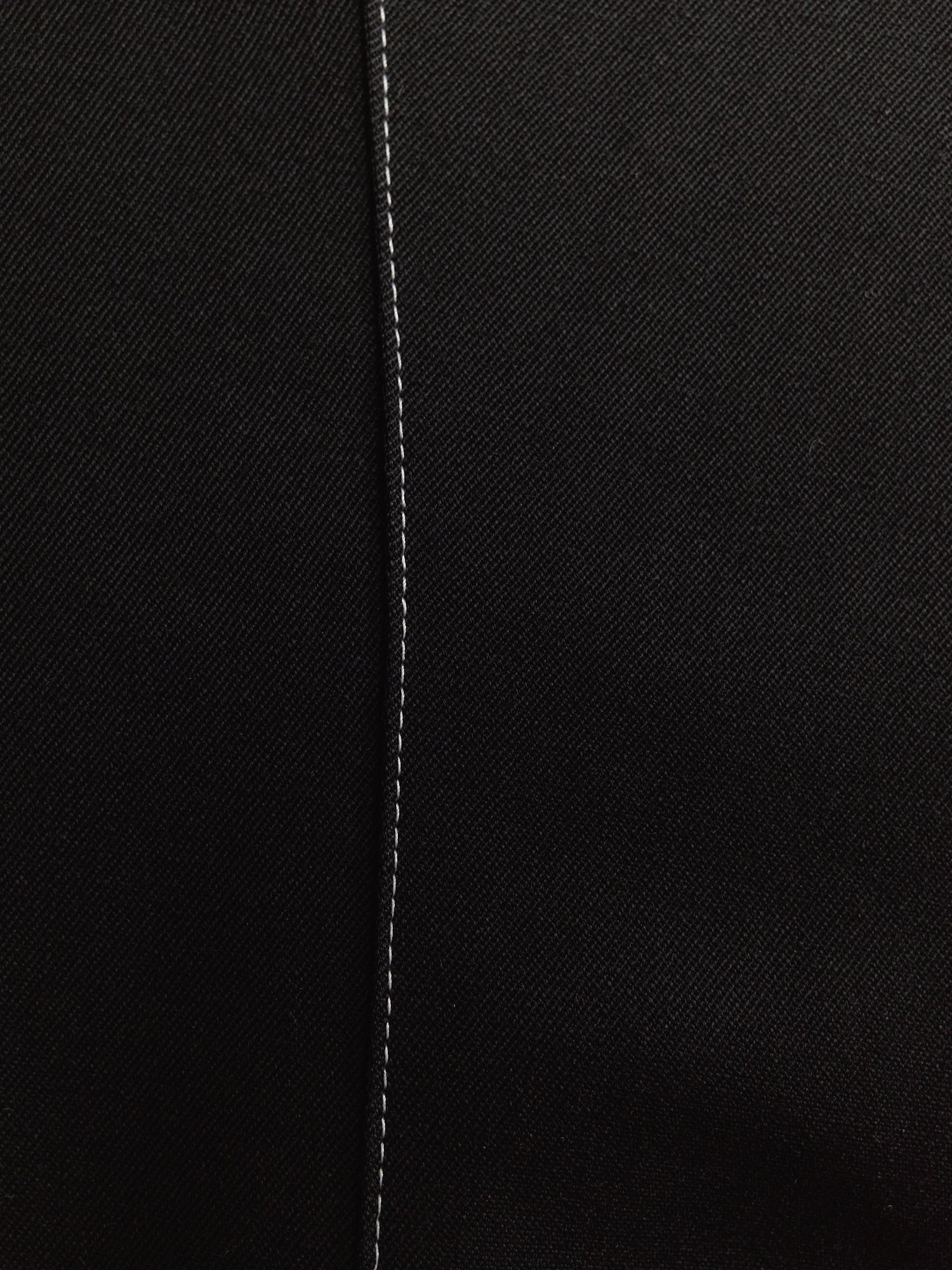 Y's Yohji Yamamoto black wool gabardine contrast stitch high waist pants - M L