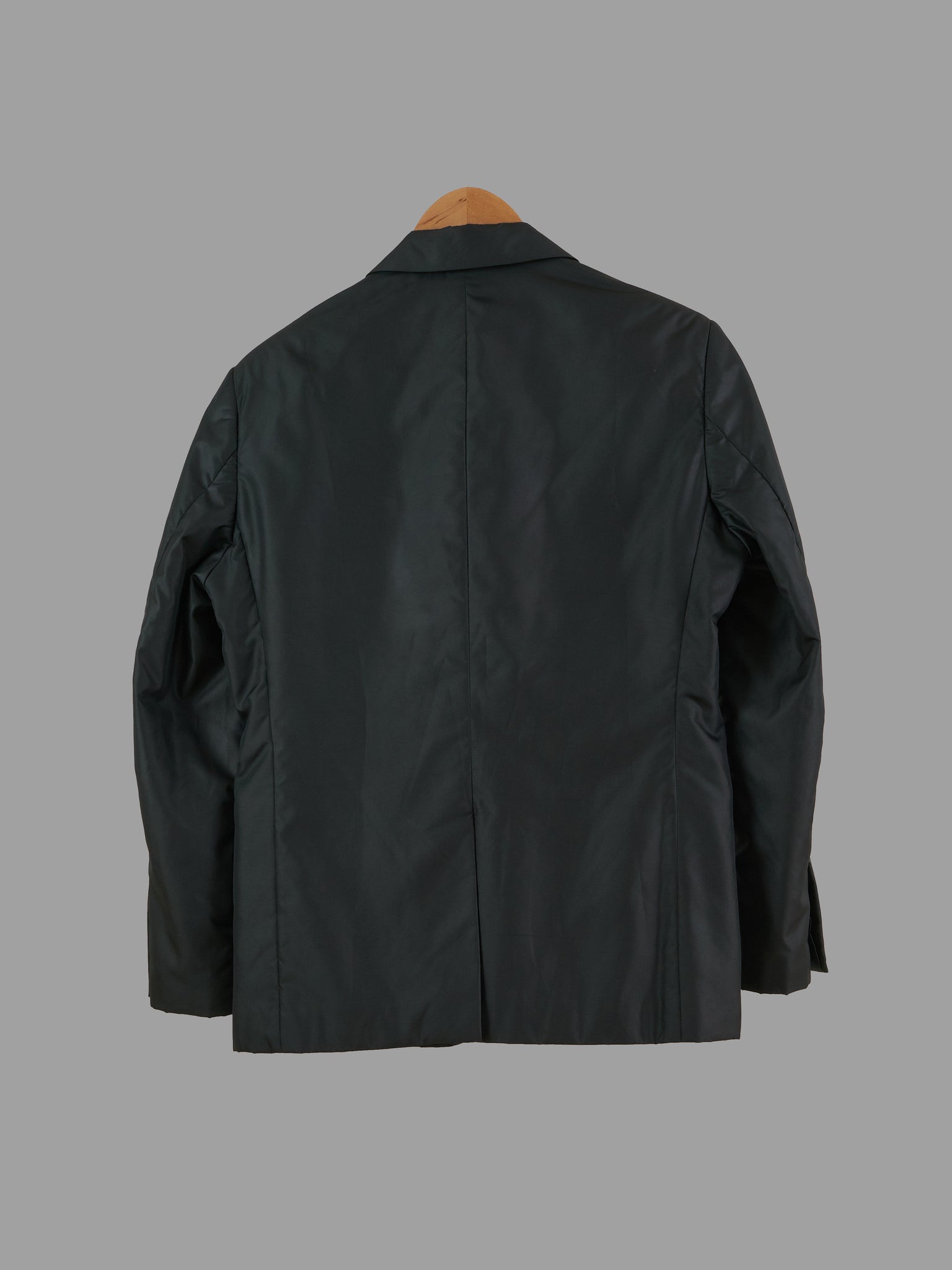 Teiji Hayama black polyester double faced 2 button blazer - mens size 46 S