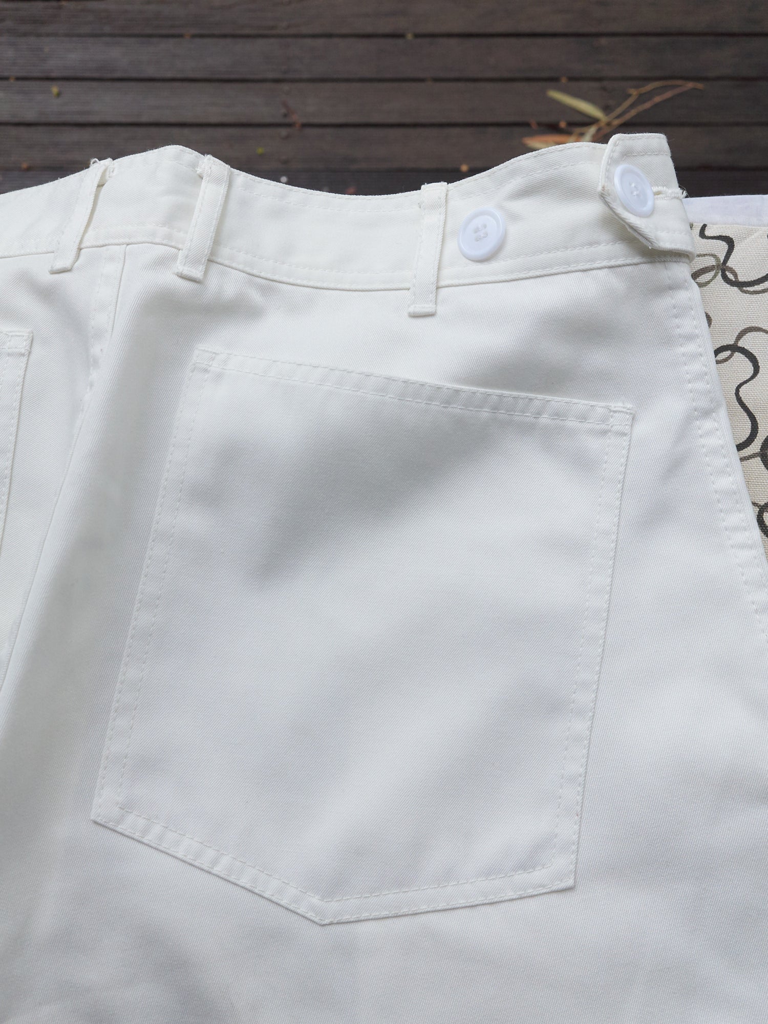 Comme des Garcons Homme Plus 1996 white polyester slash pocket trousers - mens S