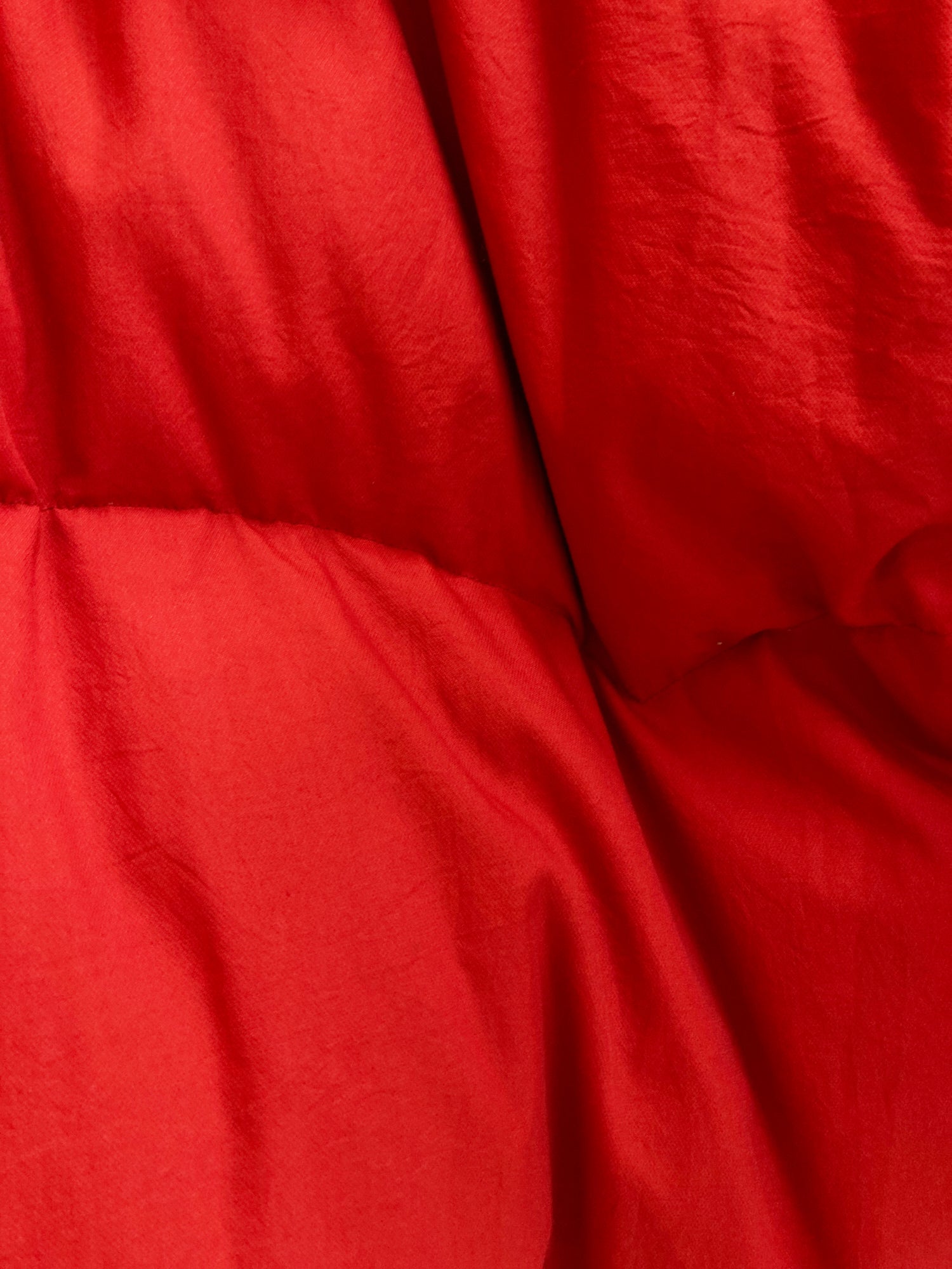 Issey Miyake 1990s red polyester collar hood multi pocket down