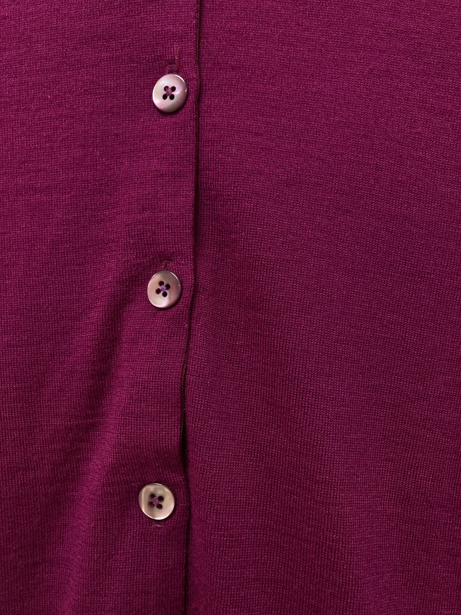 John Smedley pinkish-purple wool knit point collar cardigan - womens XS S