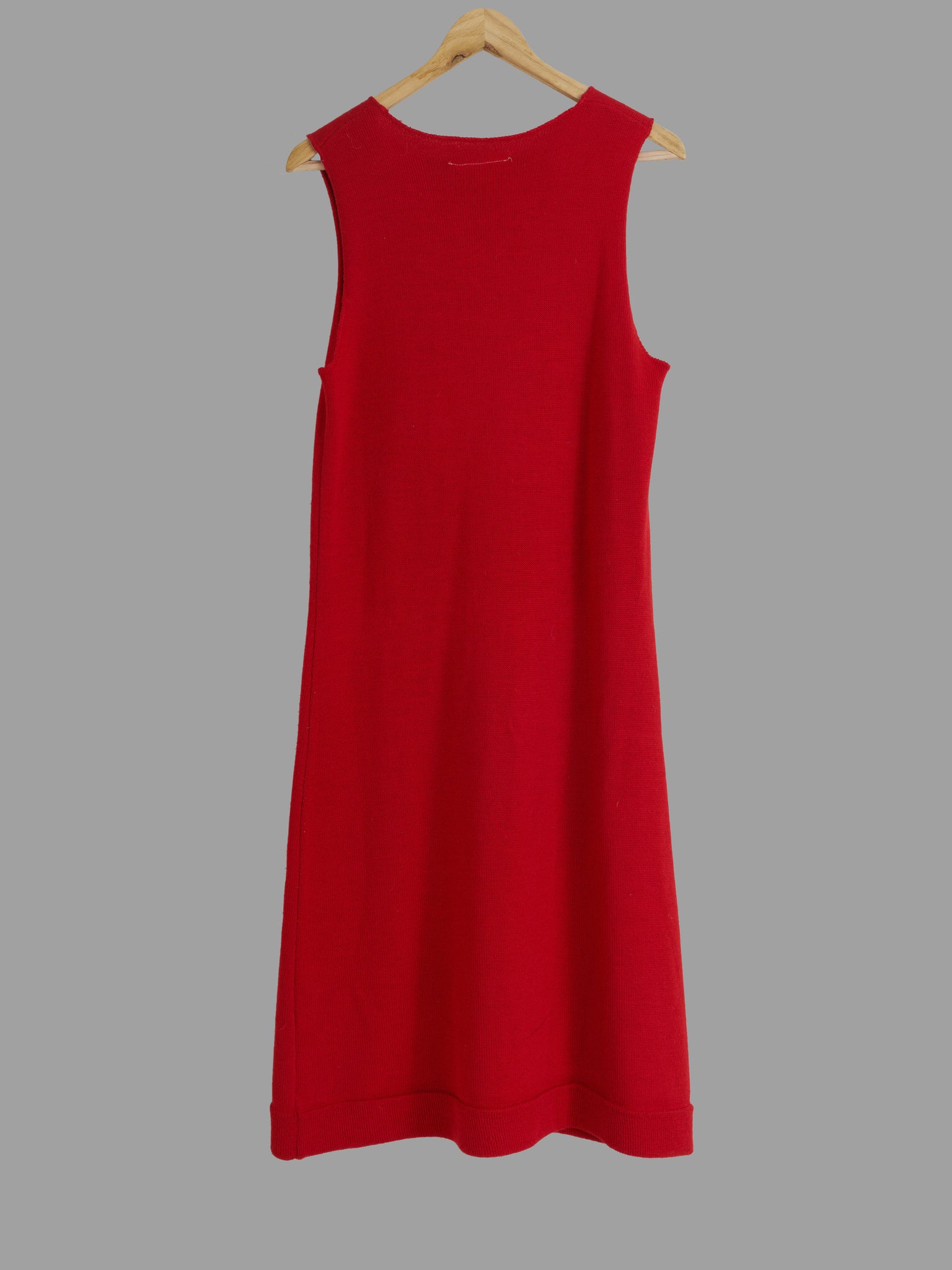 Maison Martin Margiela 6 1990s-2000s red wool knit sleeveless dress – Filter store
