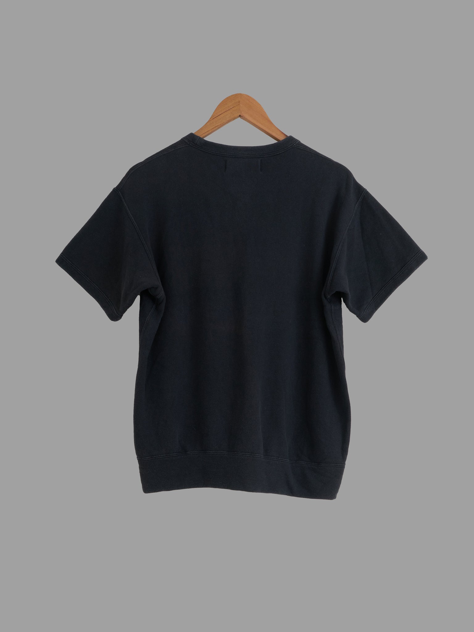 Tricot Comme des Garcons 1980s dark navy cotton short sleeve sweatshirt