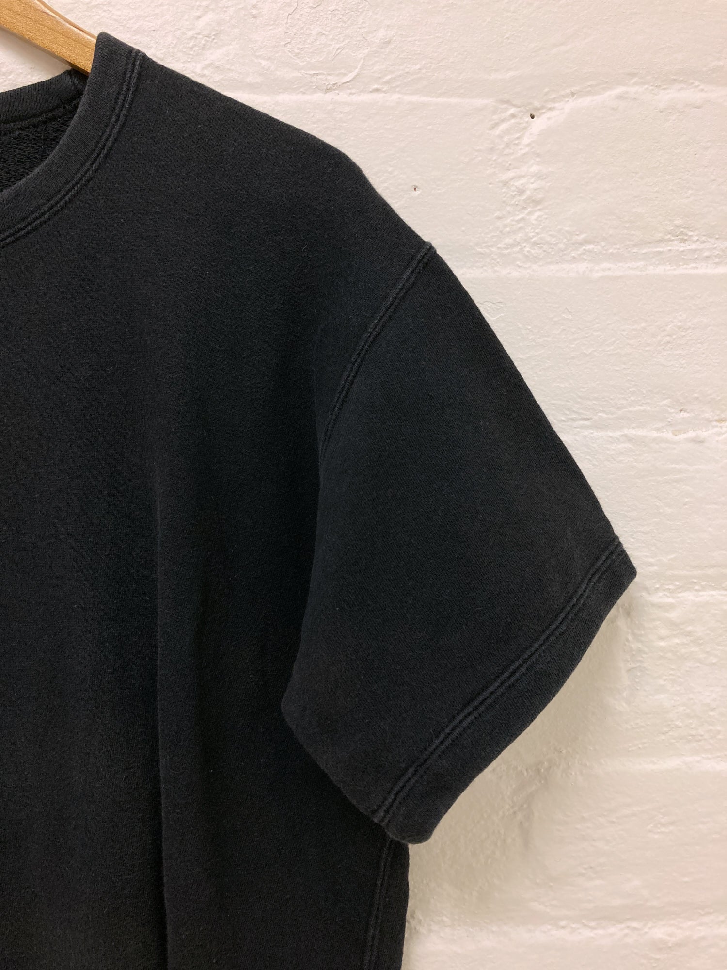 Tricot Comme des Garcons 1980s dark navy cotton short sleeve sweatshirt