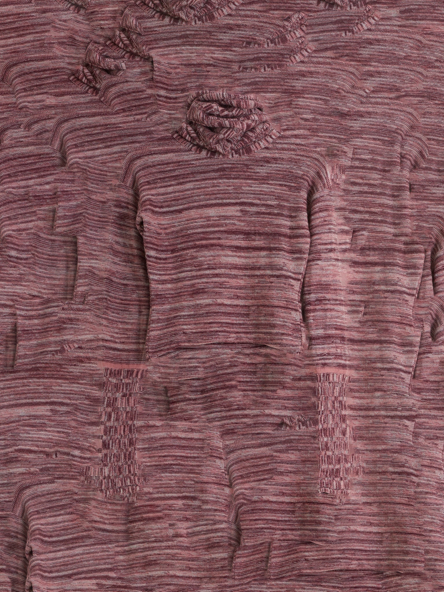 Mandarina Duck 1990s pink ish heathered wool extreme turtleneck sweater - sz 40