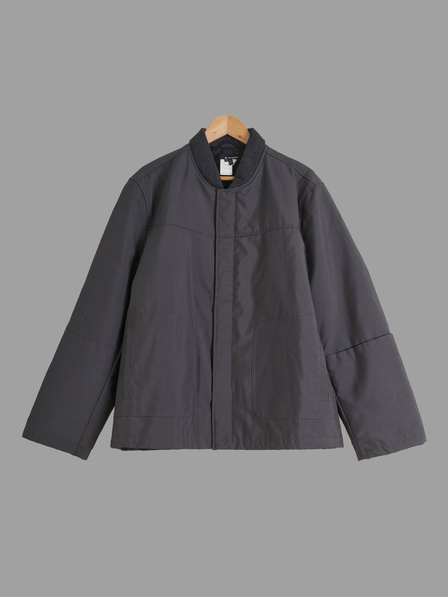 Samsonite grey poly blend padded compass sleeve bomber jacket - size 50
