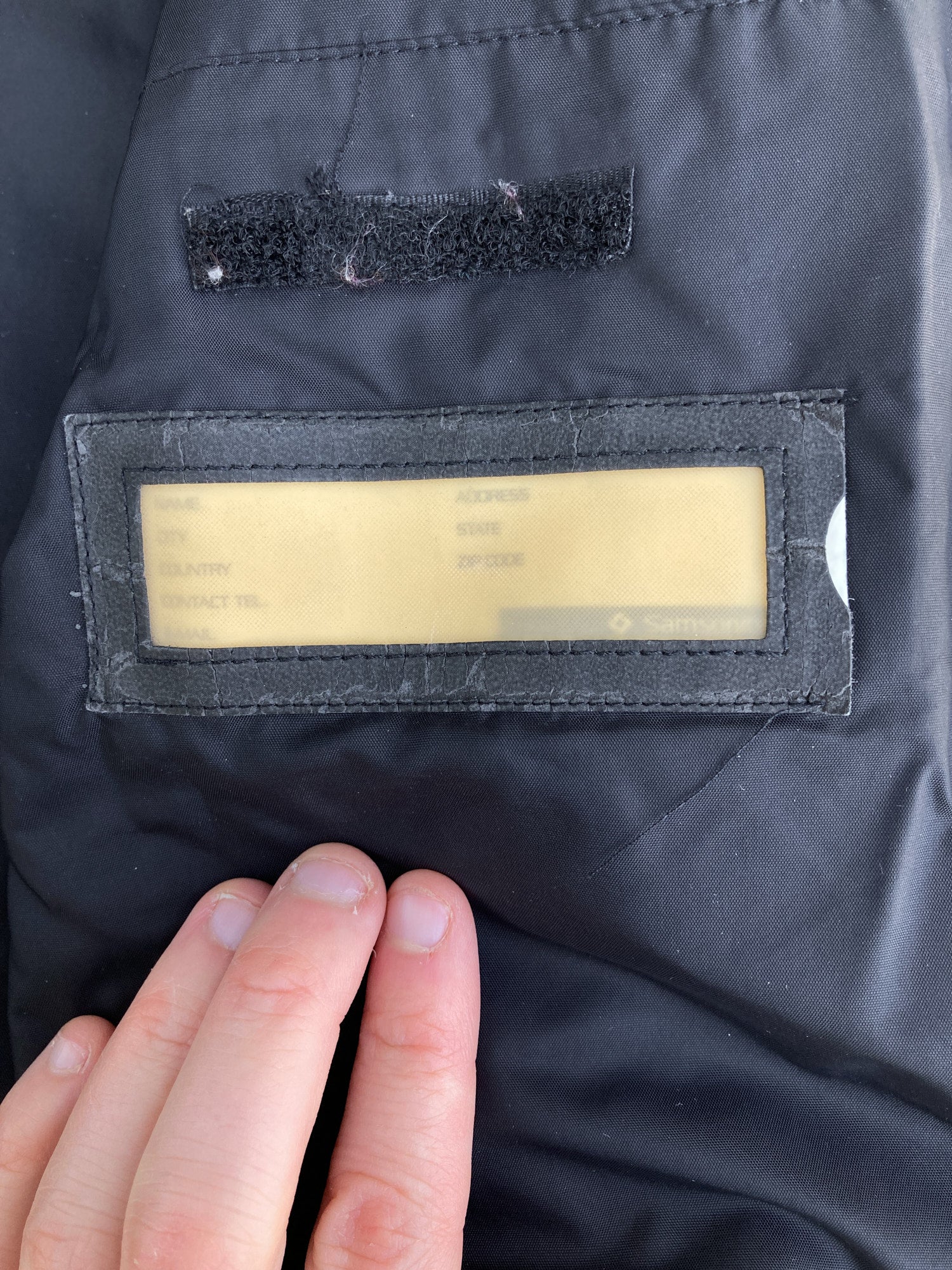 Samsonite grey poly blend padded compass sleeve bomber jacket - size 50